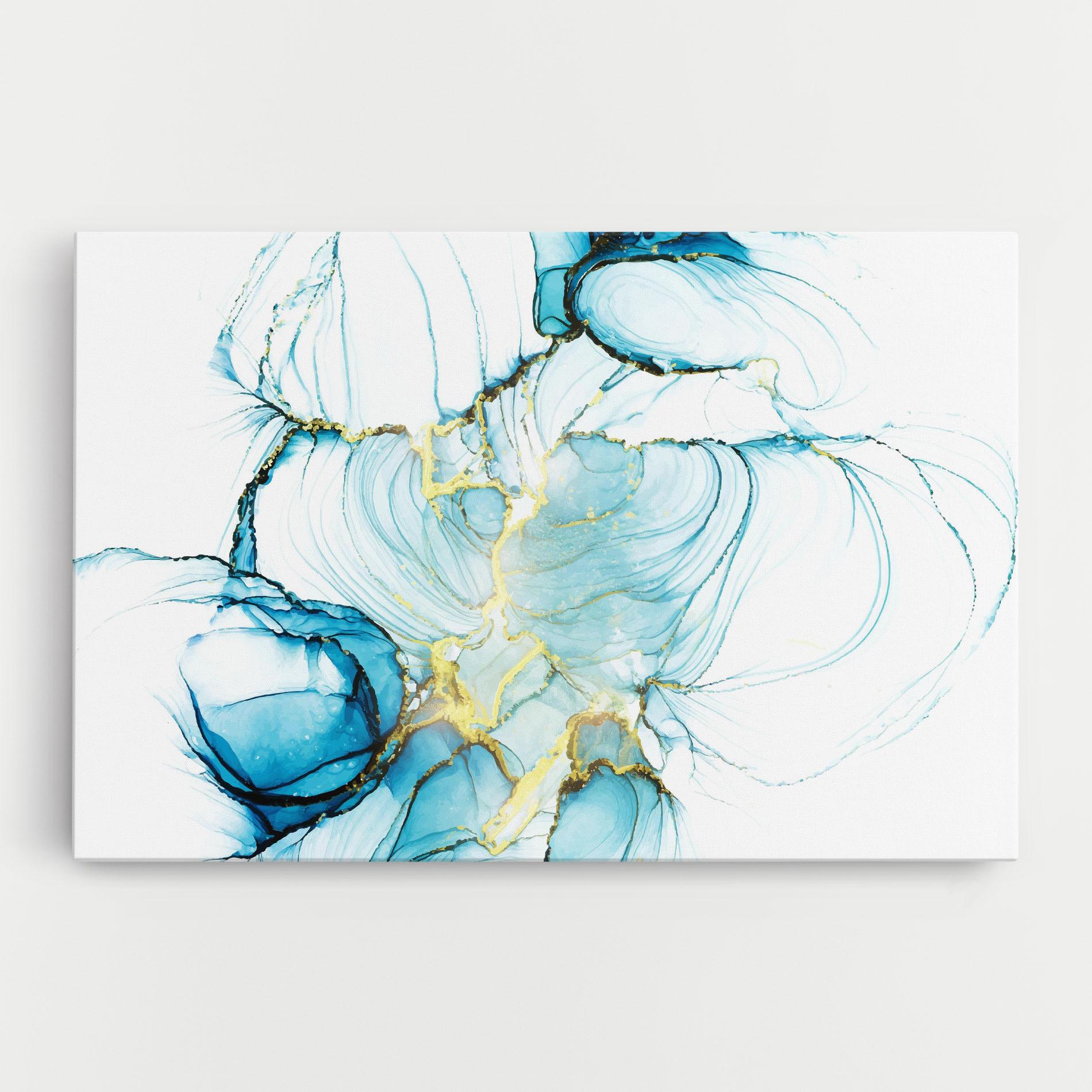 Tablou Canvas Artistic Gold Blue mockup 0
