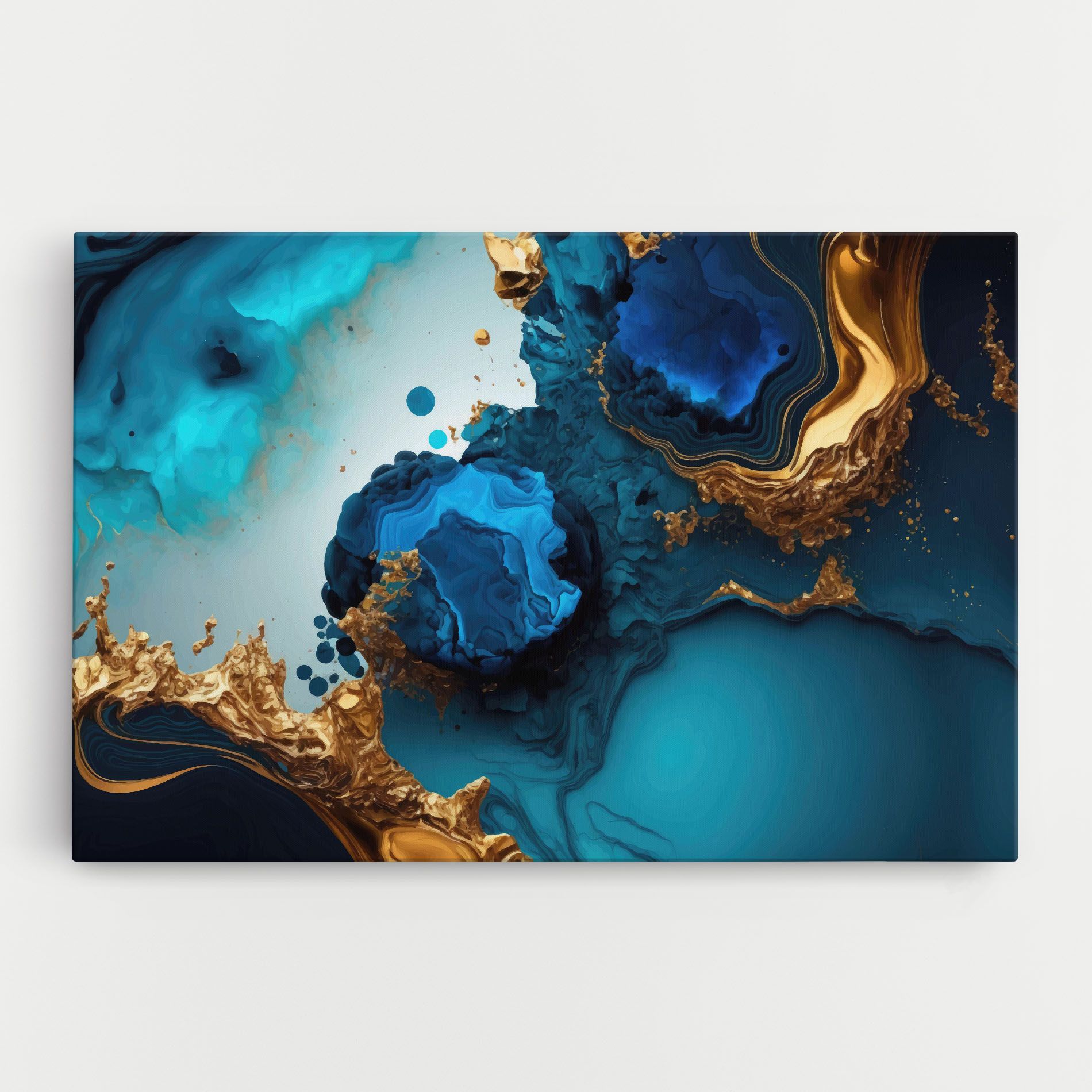 Blue Gold Wave mockup 0