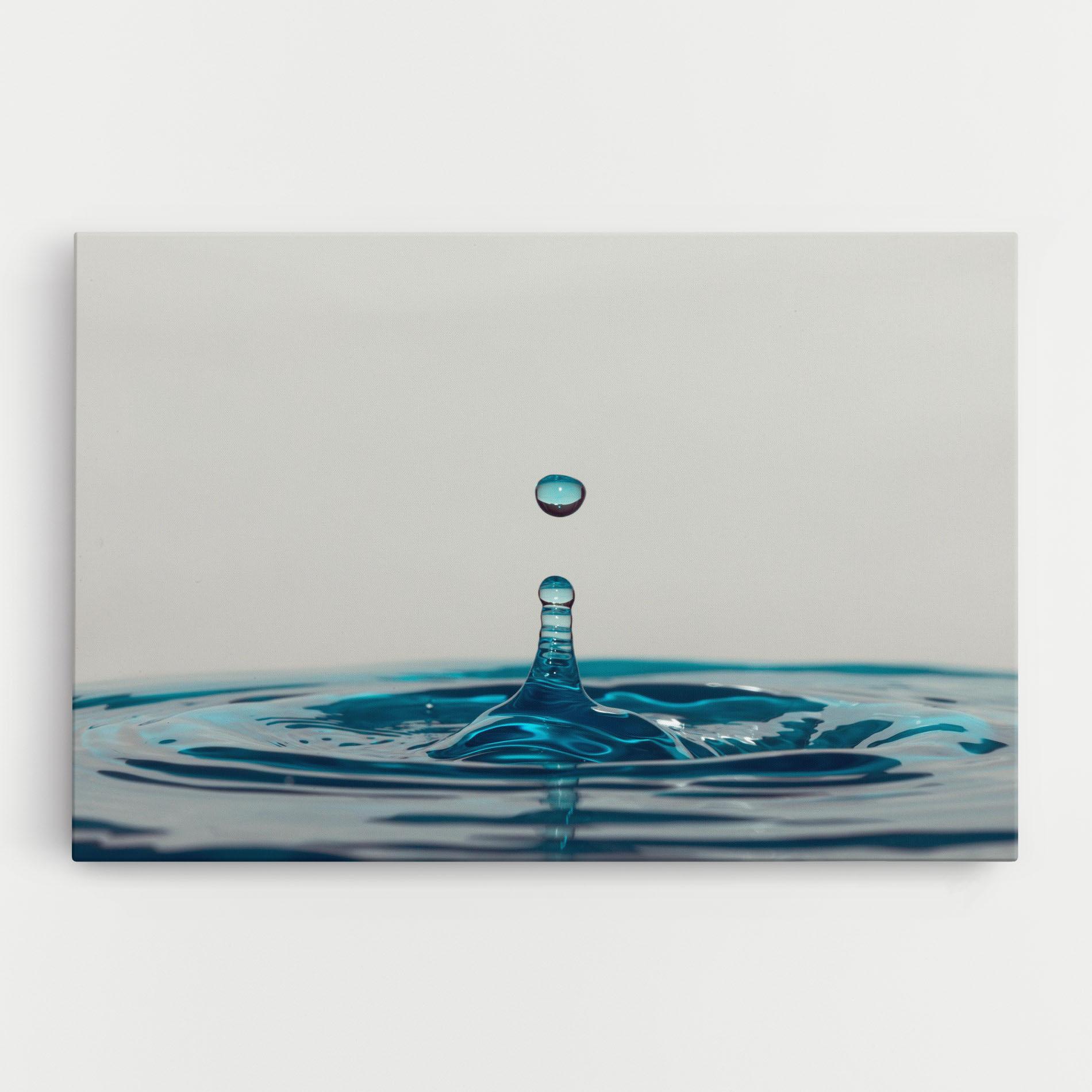 Tablou Canvas Blue Water Drop mockup 0