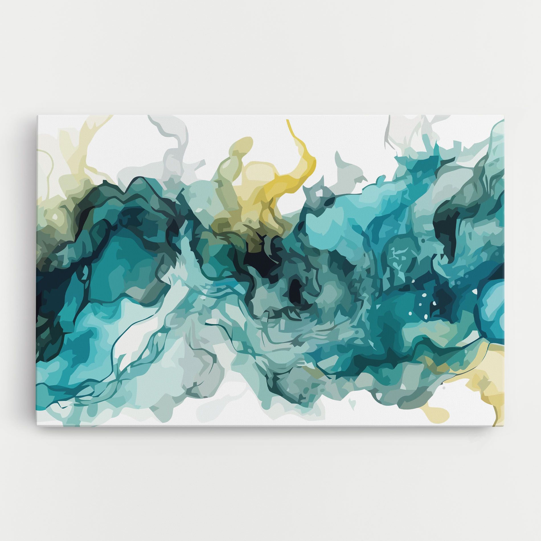 Blue Yellow Art mockup 0