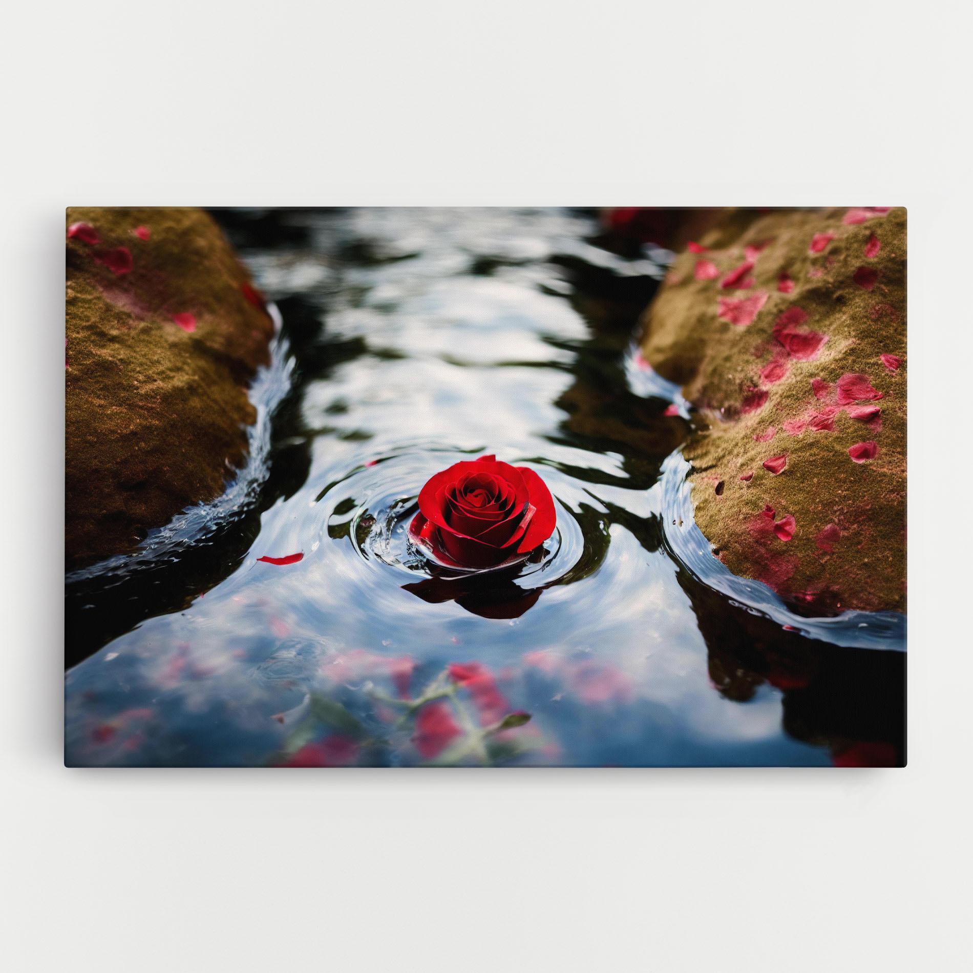 Tablou Canvas Floating Water Rose mockup 0