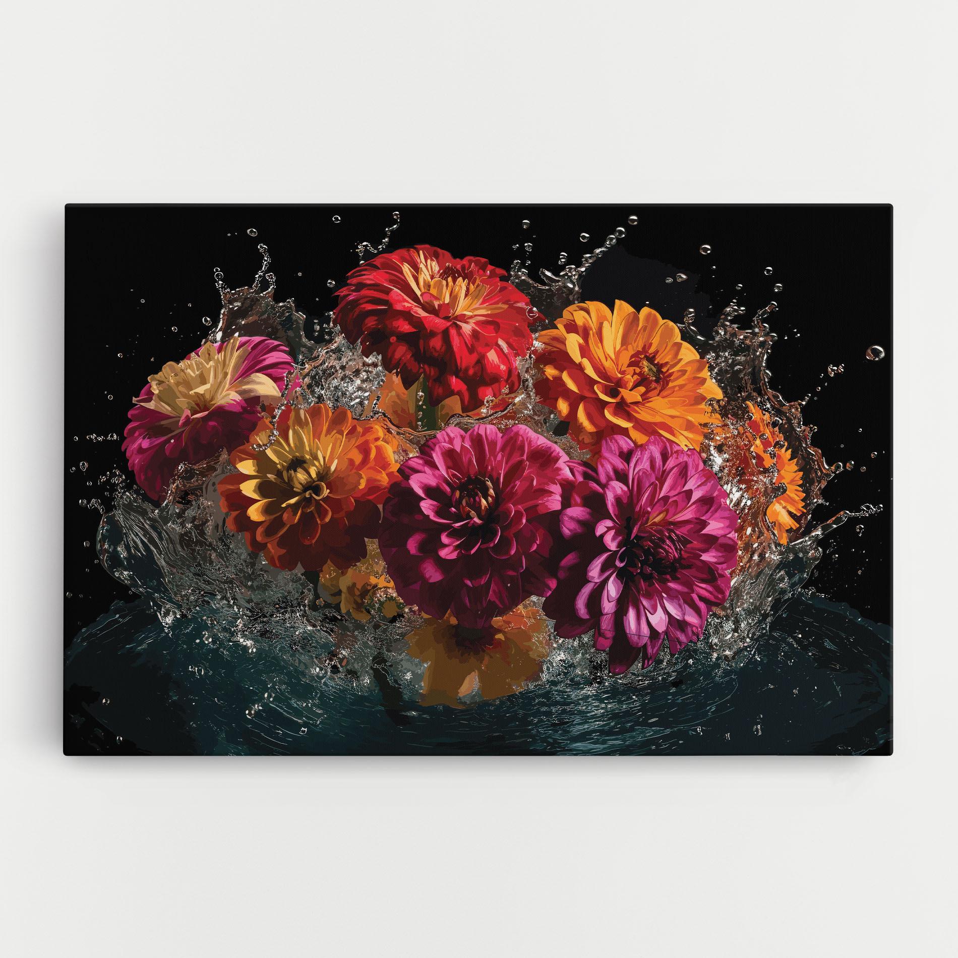 Tablou Canvas Flower Water Splash mockup 0