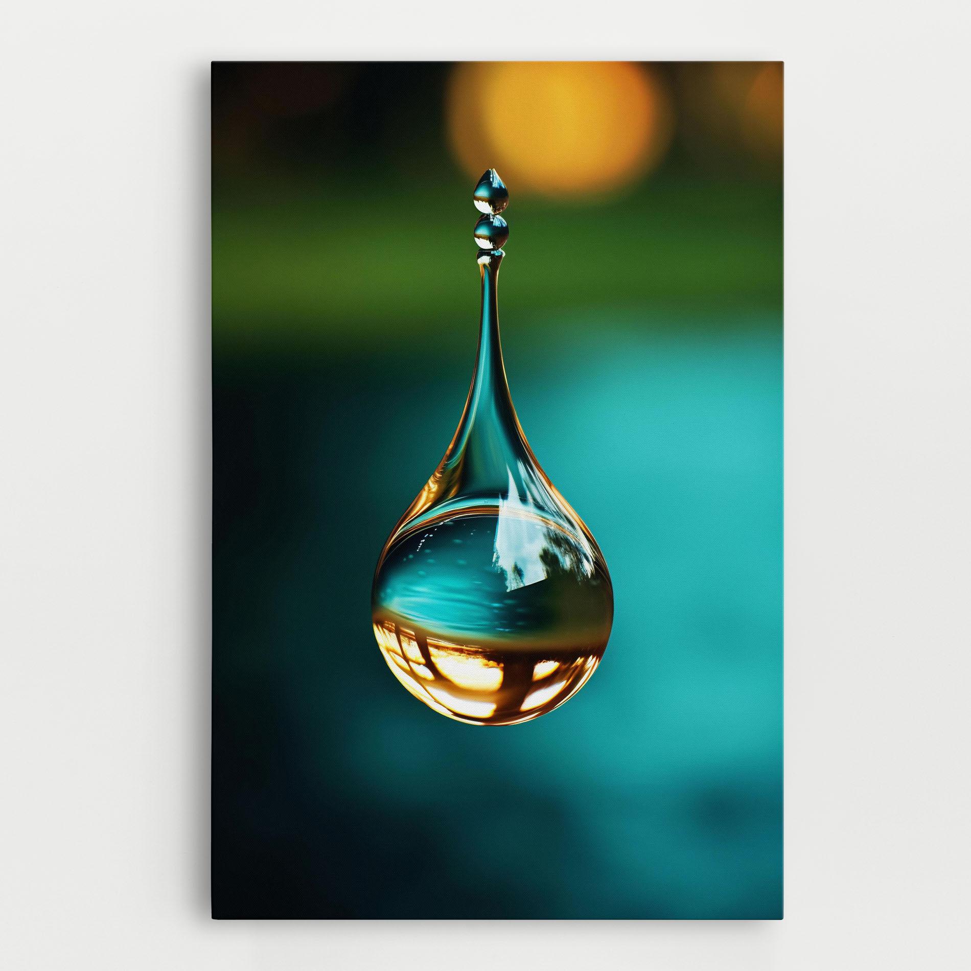 Tablou Canvas Big Green Drop mockup 0
