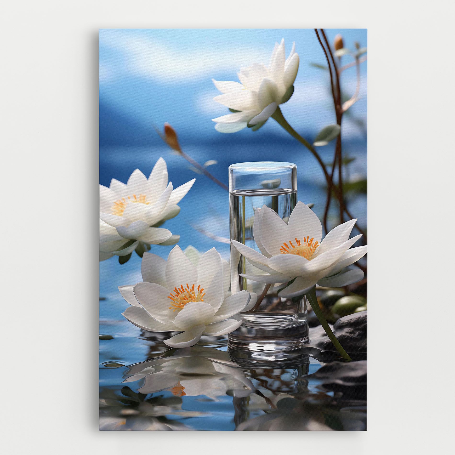 Flower Water Glass mockup 0