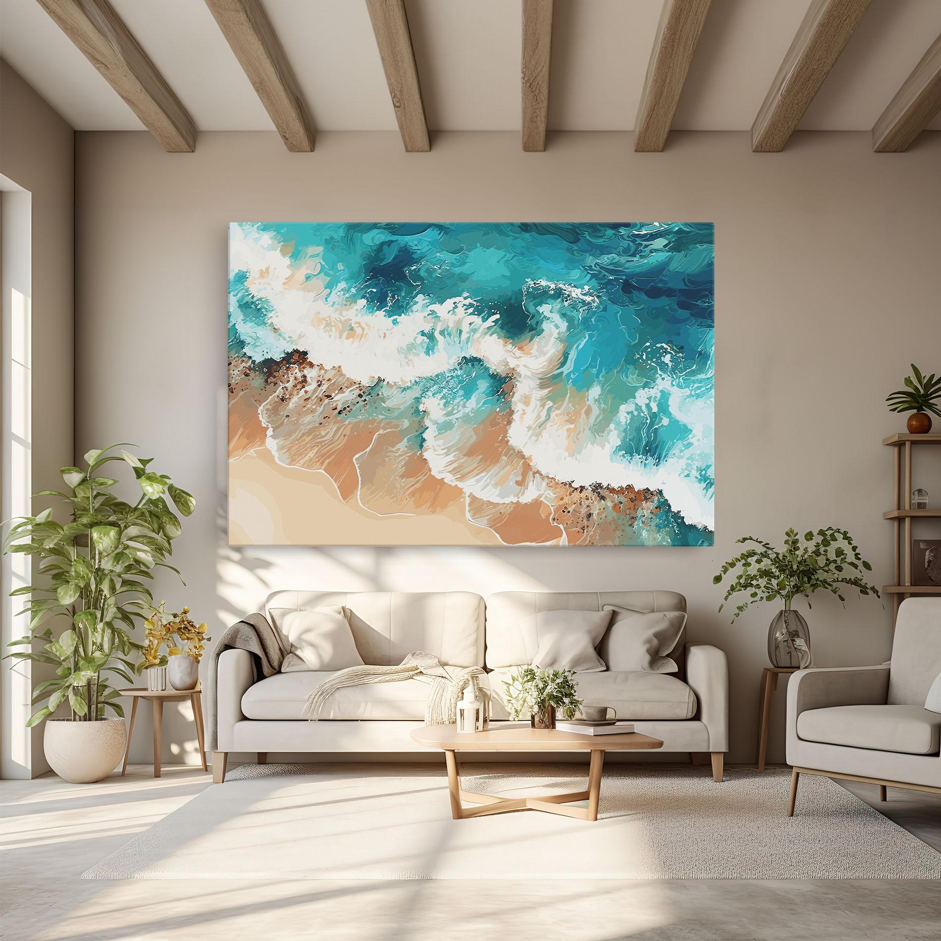 Tablou Canvas Artistic Waves mockup 6