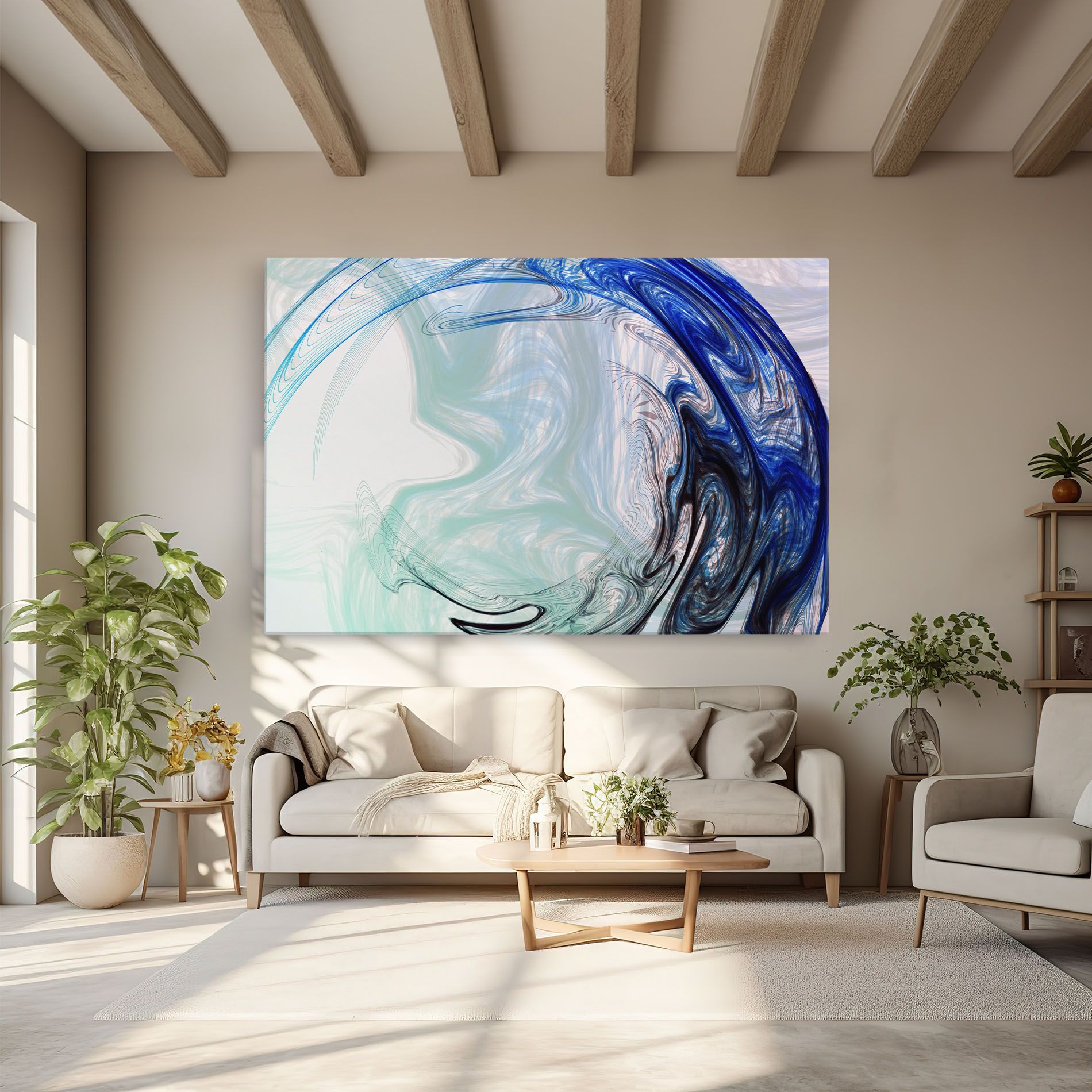 Blue Black Art mockup 6