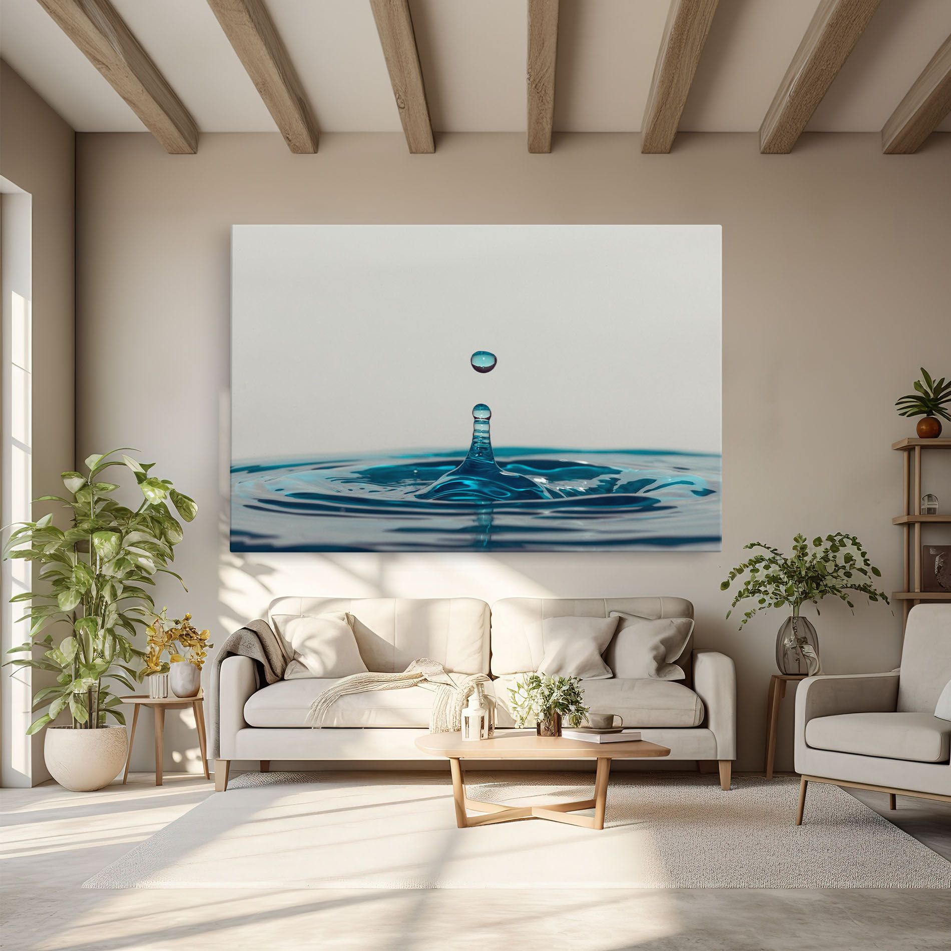 Blue Water Drop mockup 6