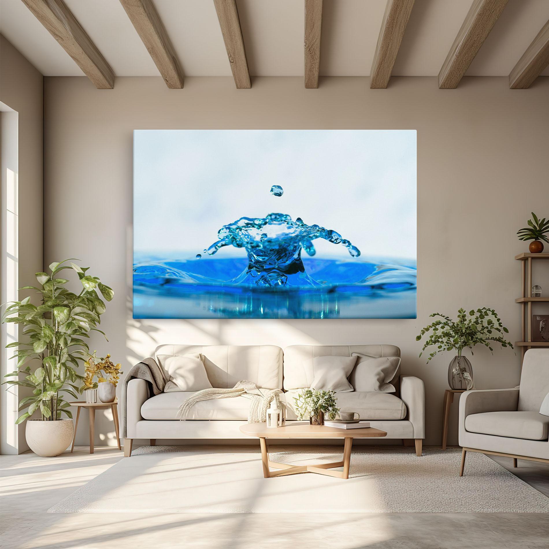 Tablou Canvas Blue Water Splash mockup 6