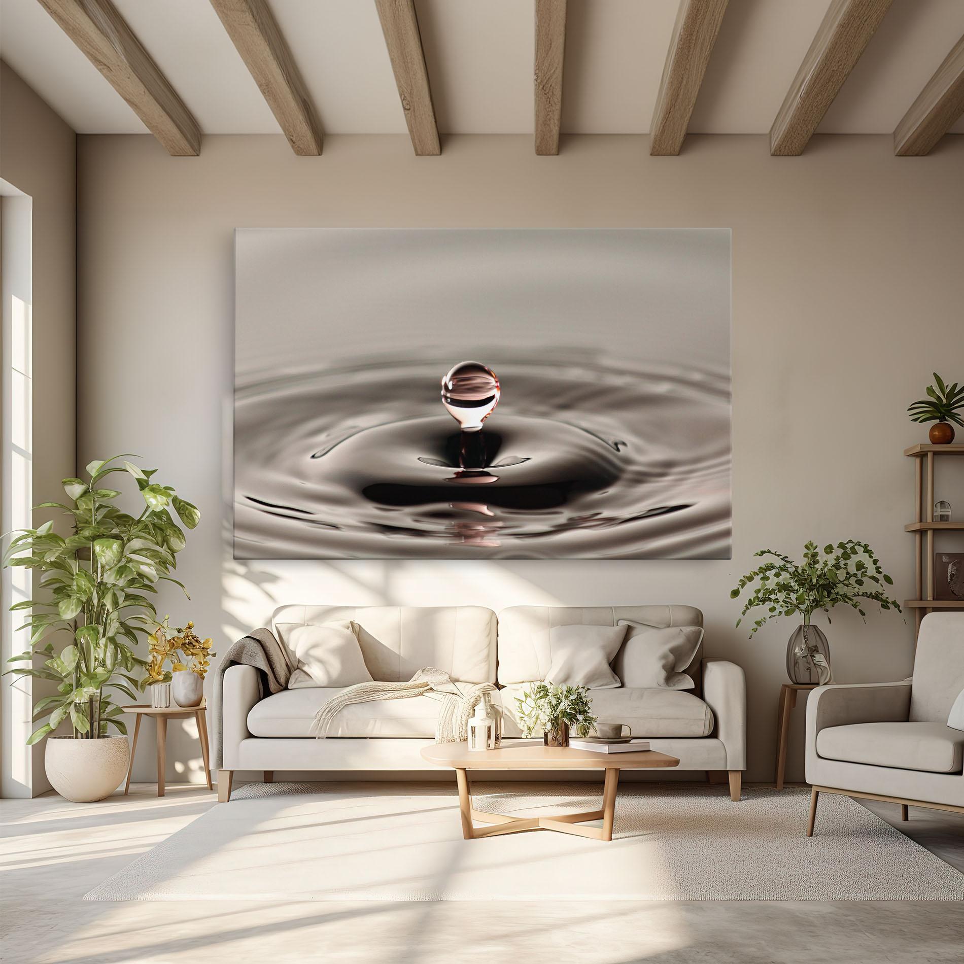 Tablou Canvas Close Red Water Drop mockup 6