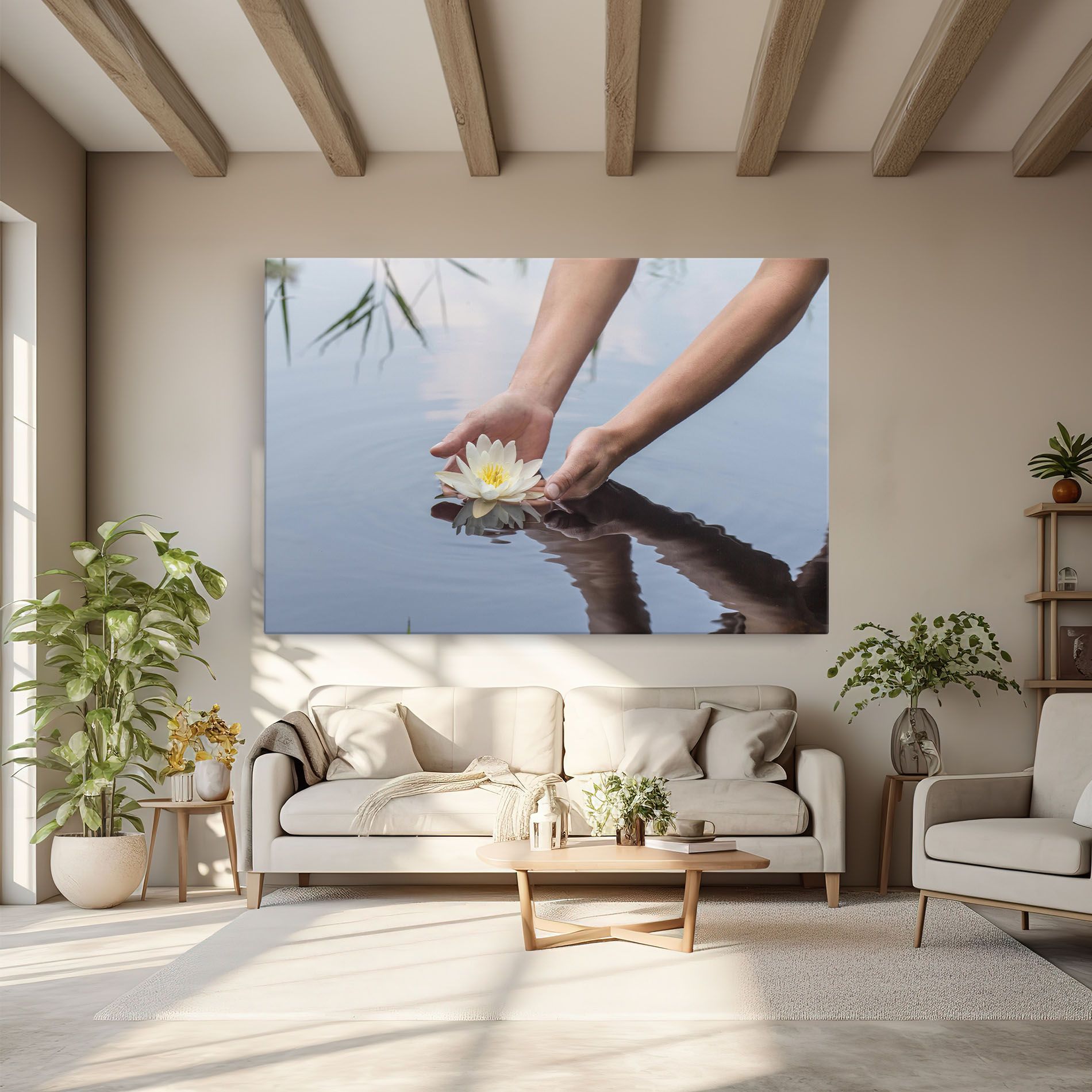 Holding Lake Flower mockup 6