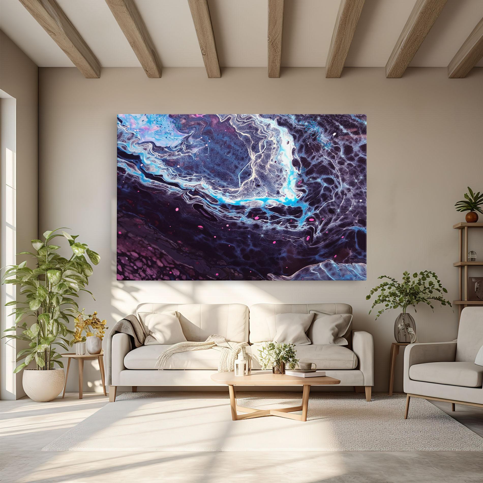 Tablou Canvas Purple Blue Water mockup 6