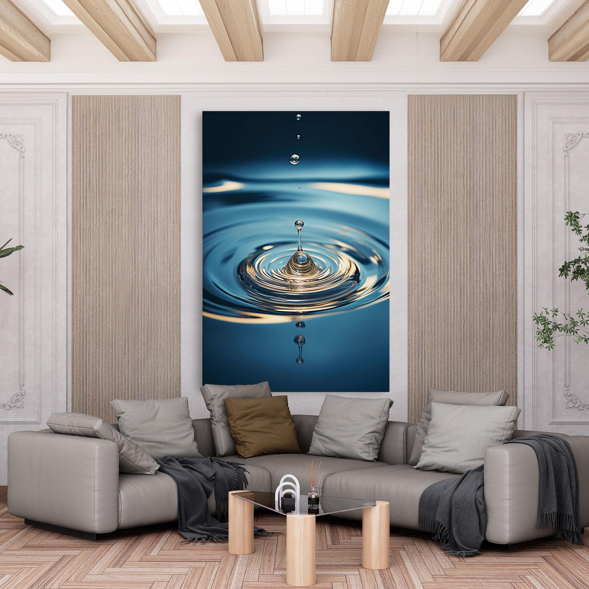 Tablou Canvas Cream Water Drop mockup 6