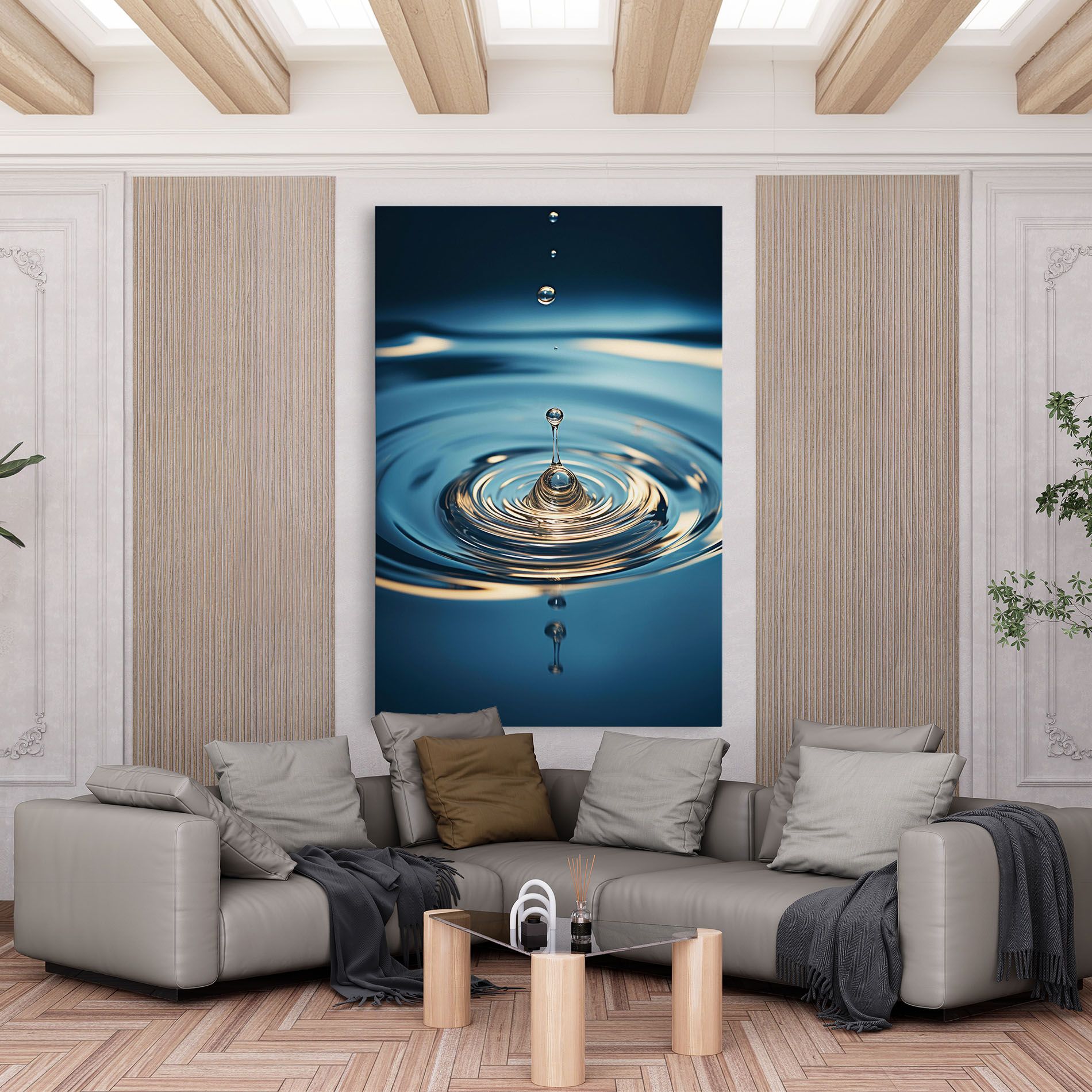 Cream Water Drop mockup 6