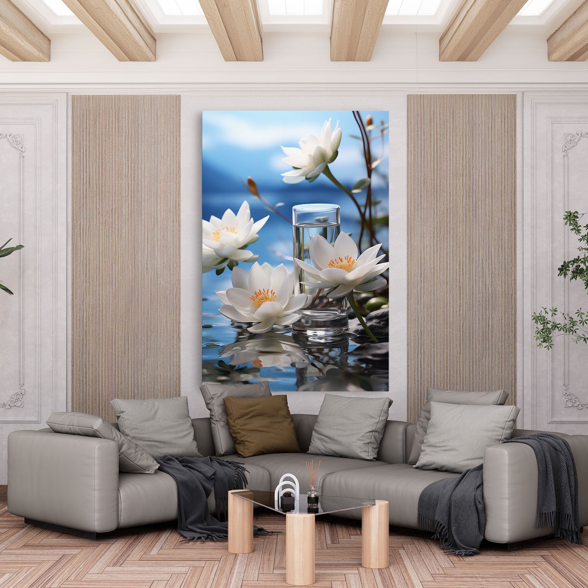 Flower Water Glass mockup 6