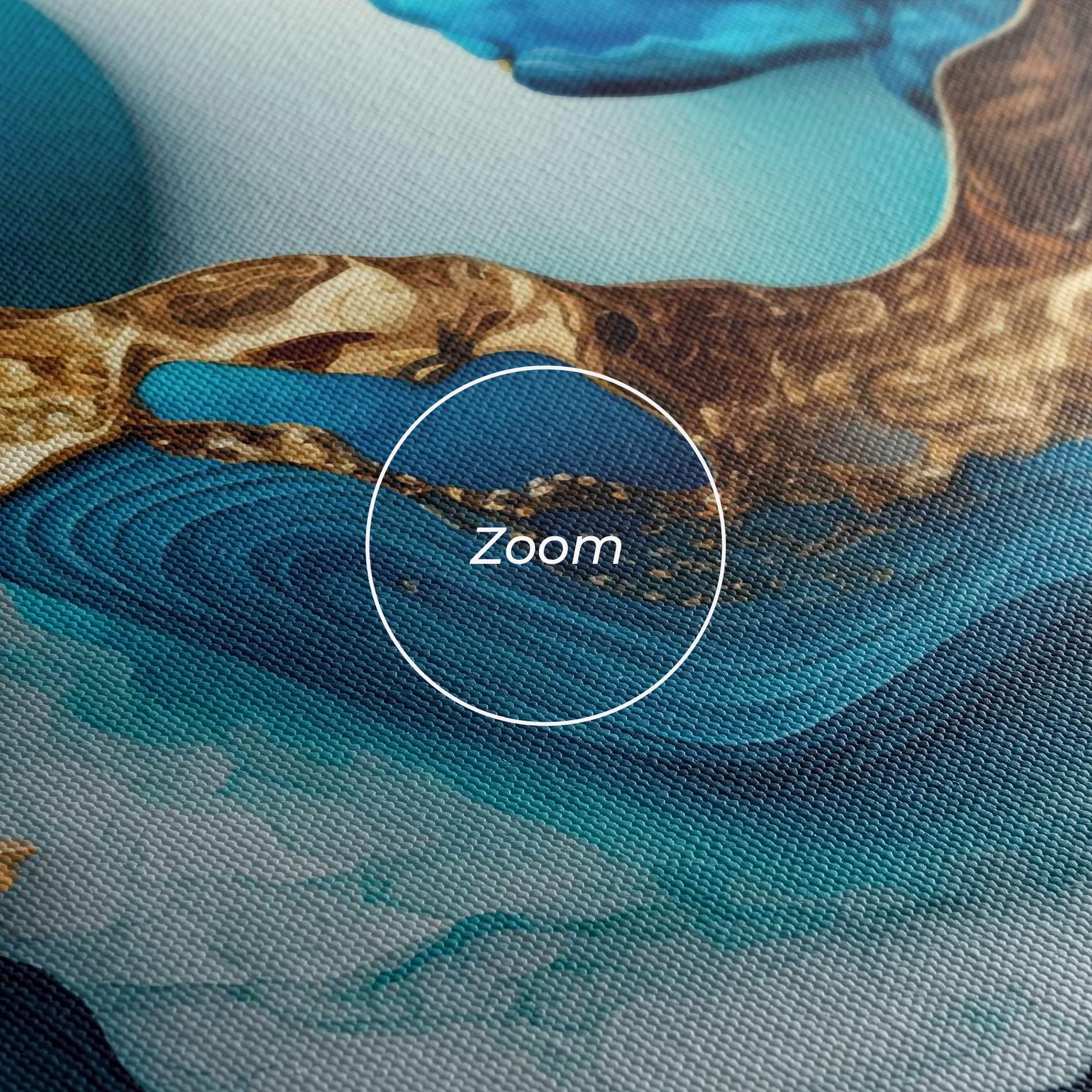 Tablou Canvas Gold Blue Art Wave mockup 3