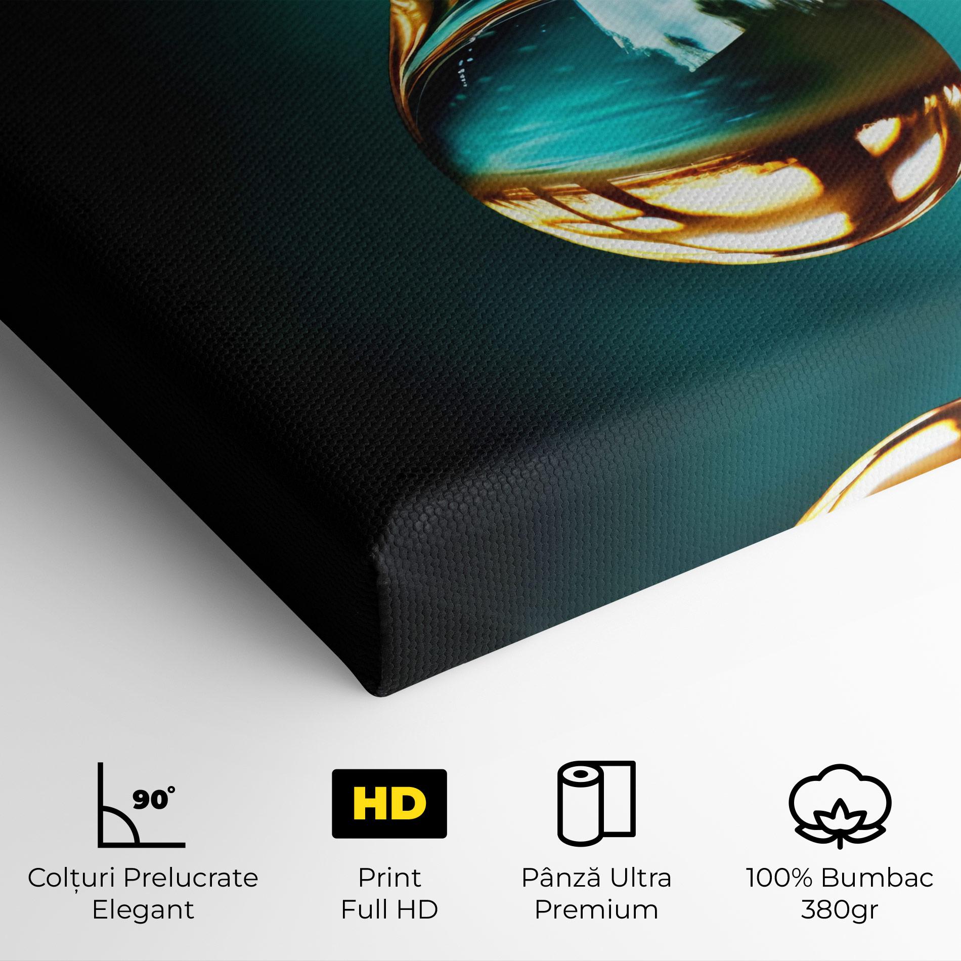 Tablou Canvas Big Green Drop mockup 4