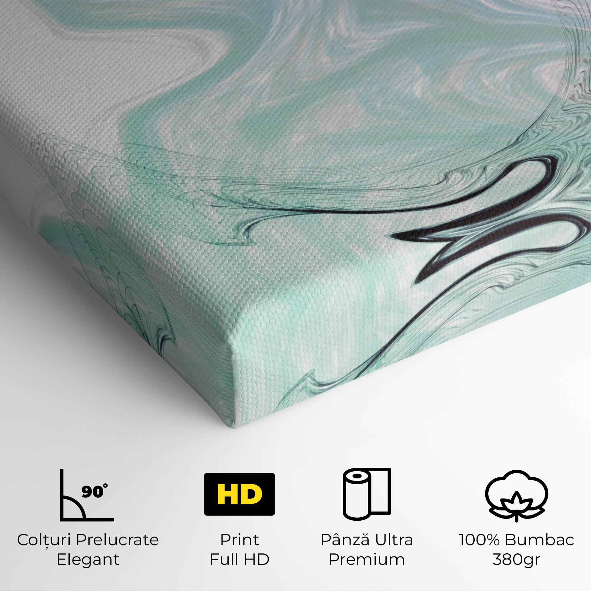 Tablou Canvas Blue Black Art mockup 4