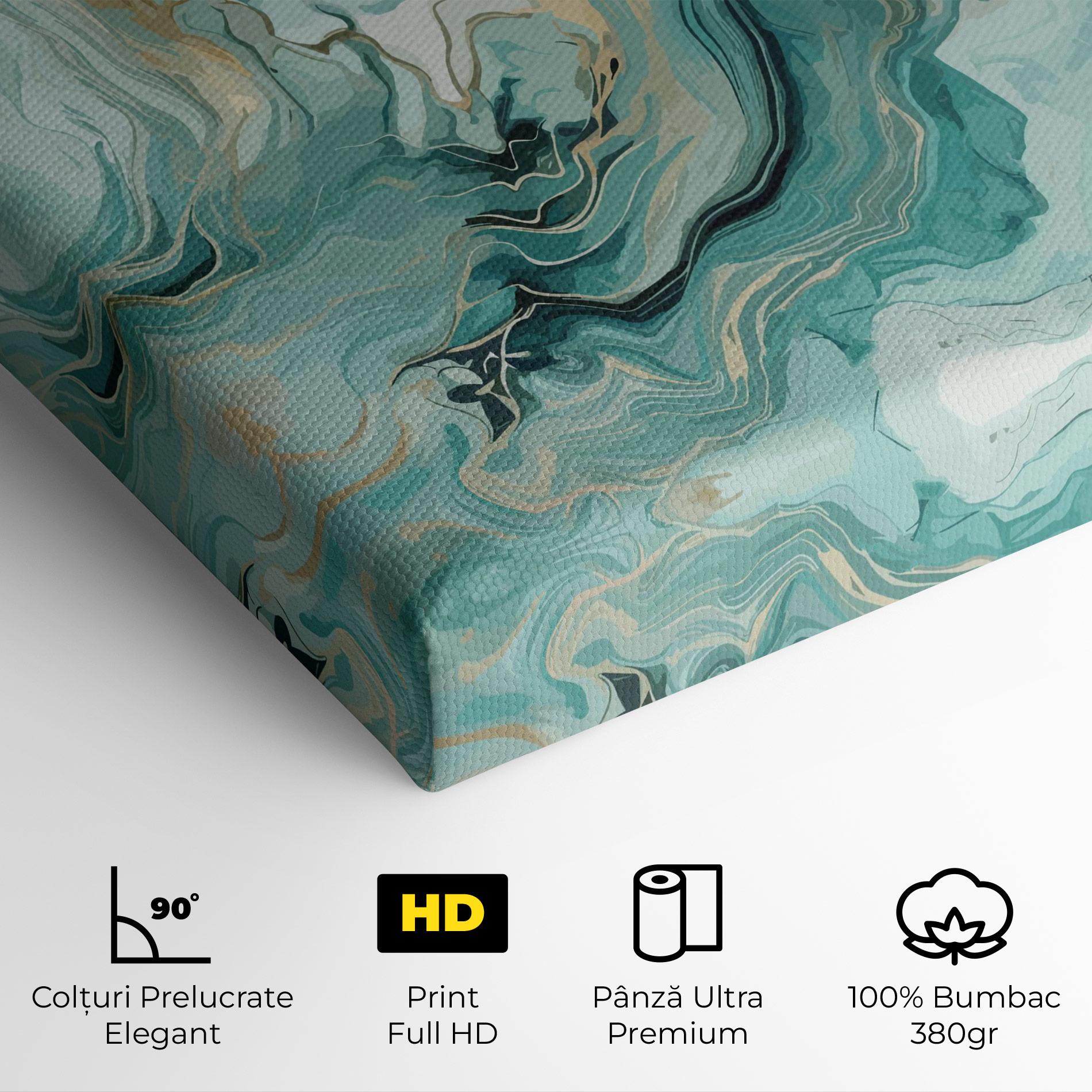 Tablou Canvas Green Gold Water mockup 4