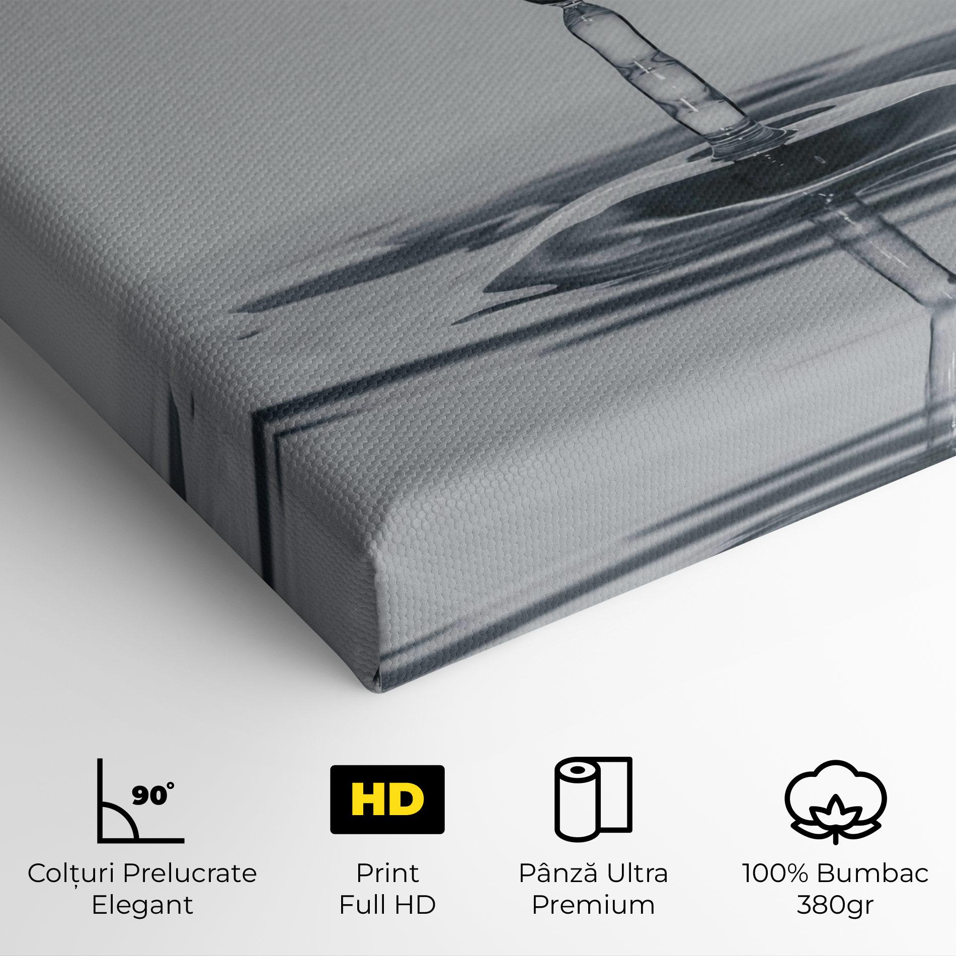 Tablou Canvas Grey Water Drop mockup 4