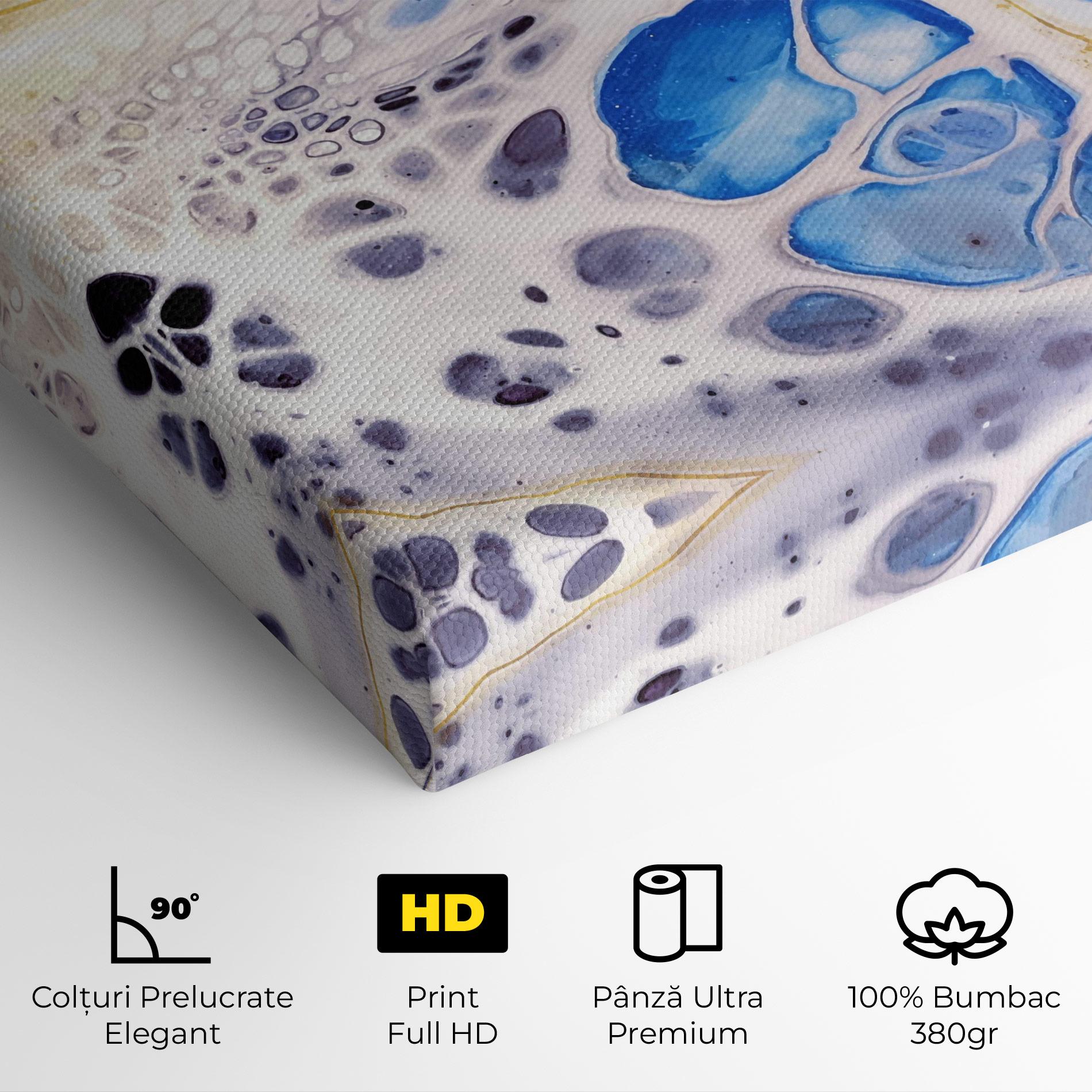 Tablou Canvas Water Gold Blue Marble mockup 4