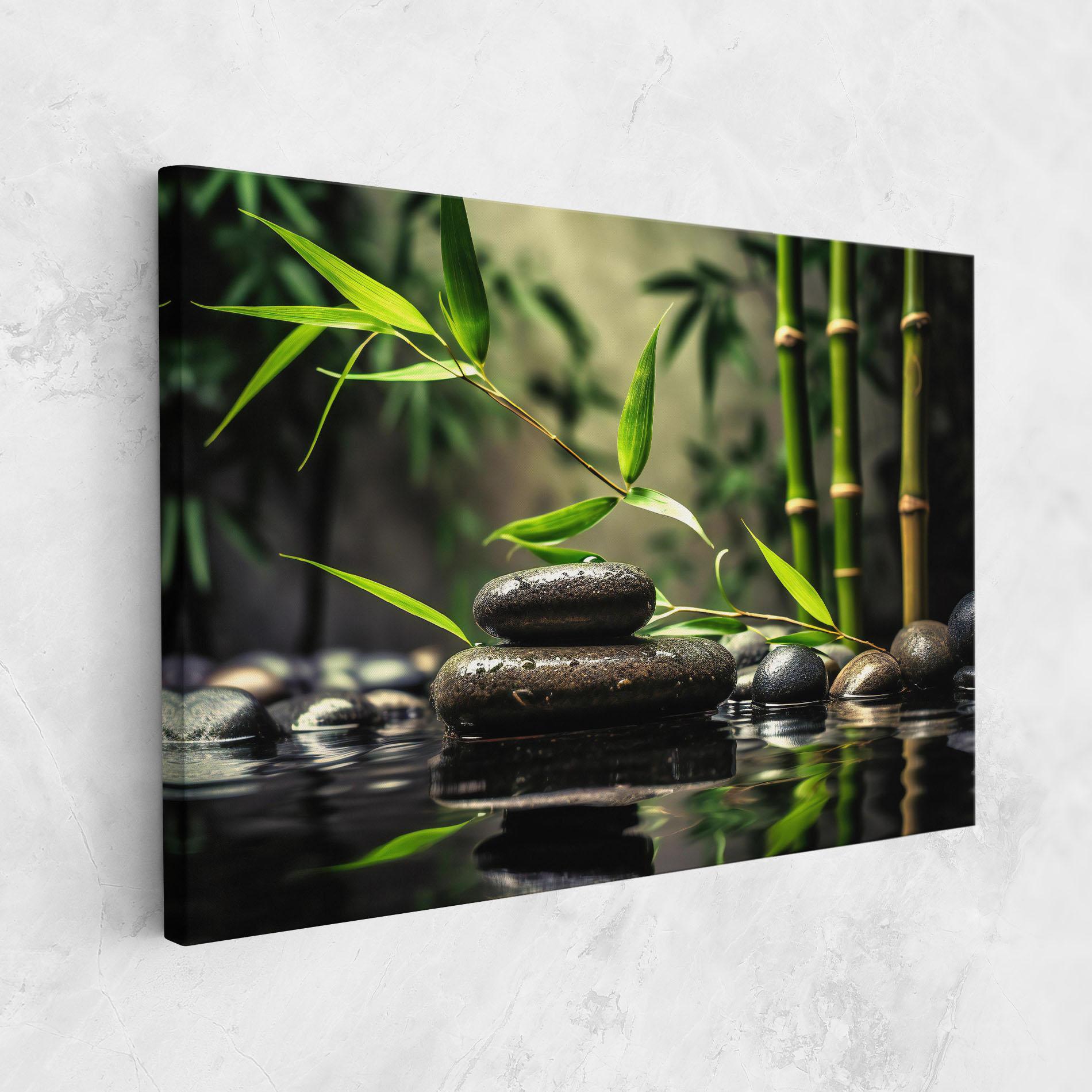 Tablou Canvas Bamboo Plant Water mockup 1