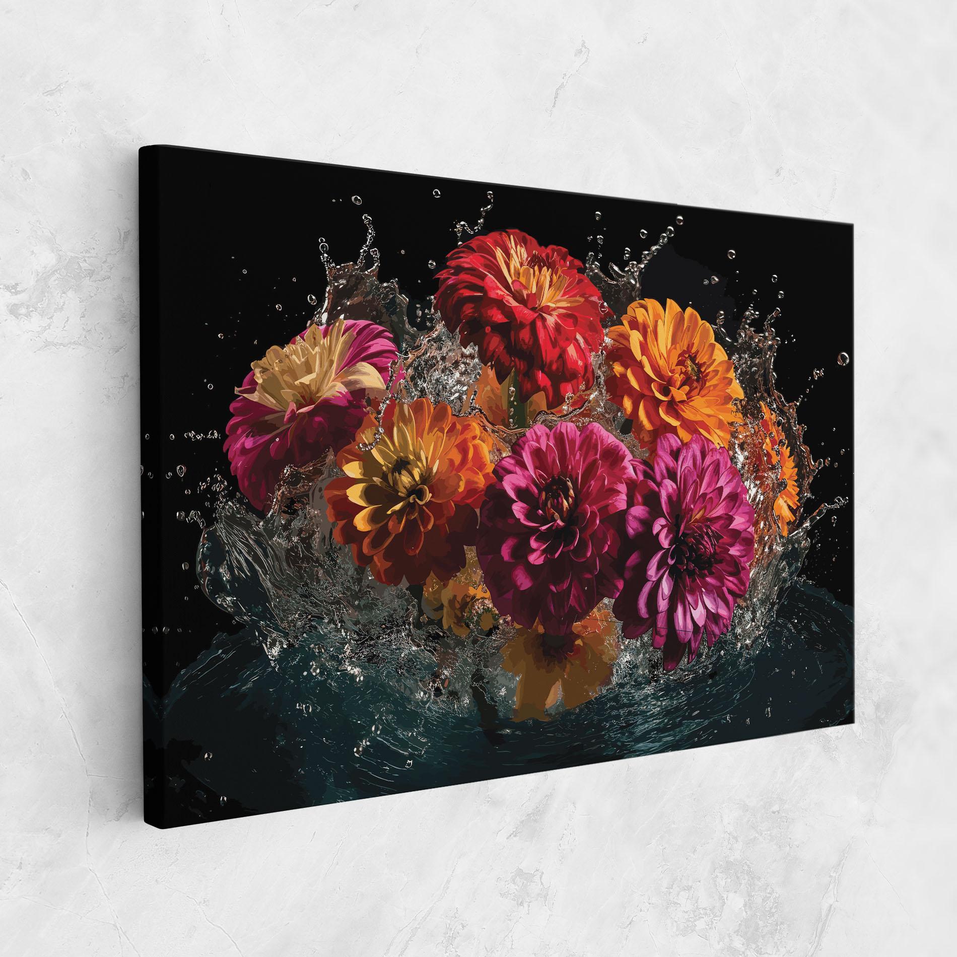 Tablou Canvas Flower Water Splash mockup 1