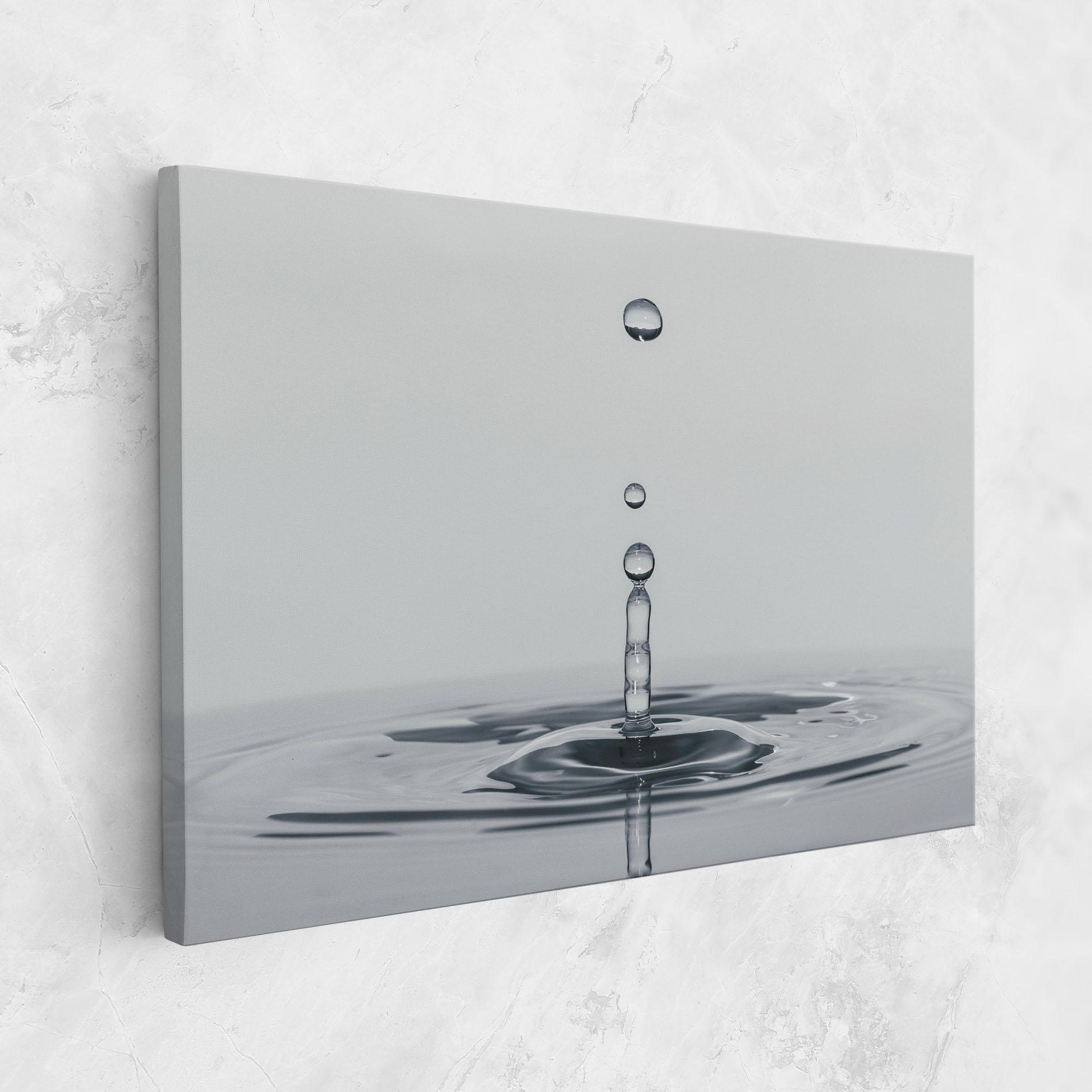 Tablou Canvas Grey Water Drop mockup 1