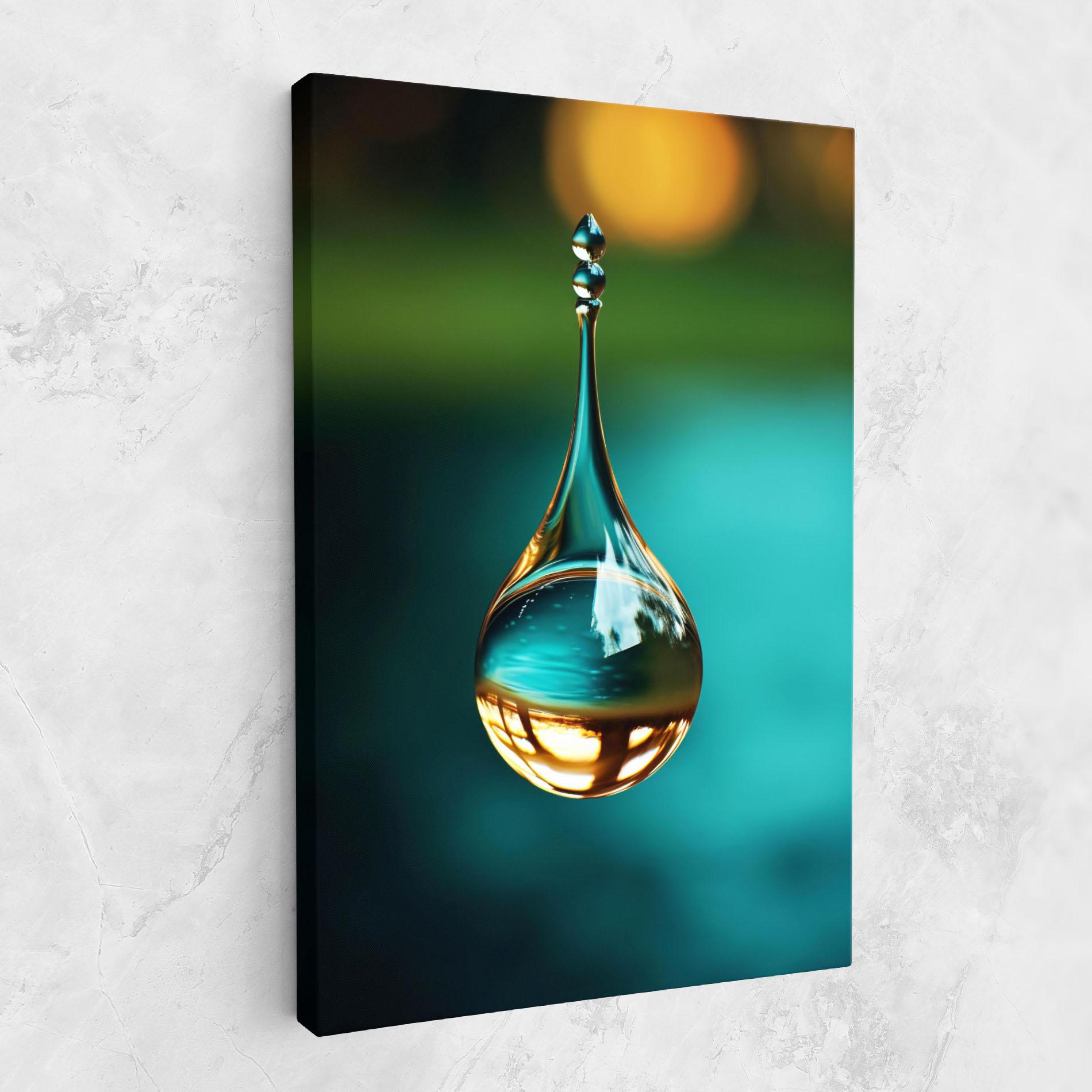 Tablou Canvas Big Green Drop mockup 1