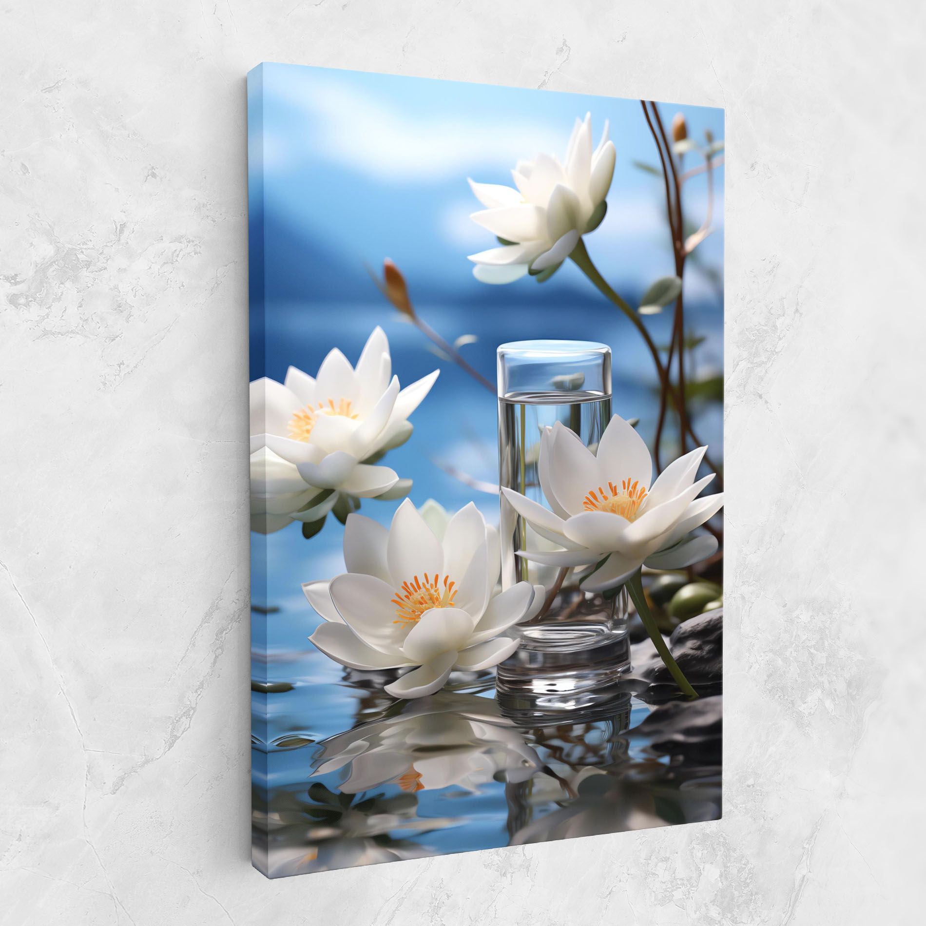 Flower Water Glass mockup 1