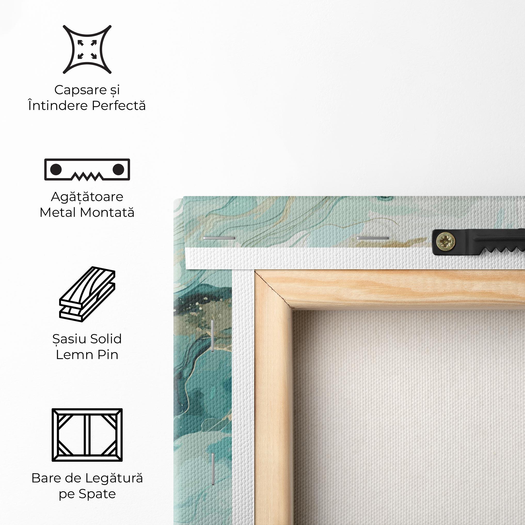 Tablou Canvas Green Gold Water mockup 5