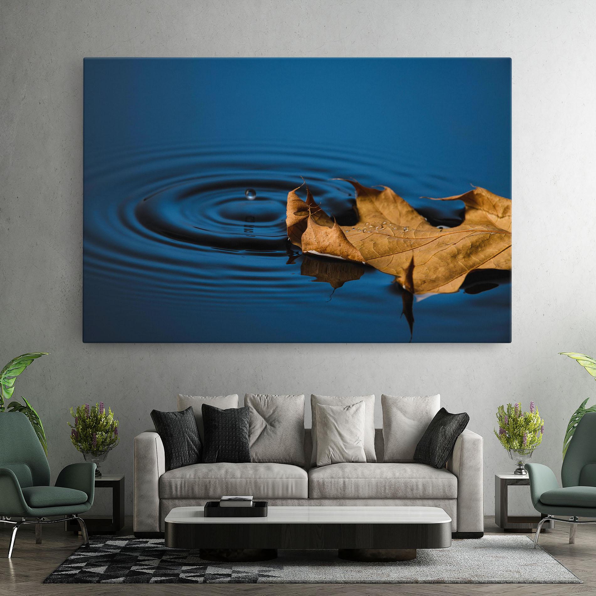 Tablou Canvas Autumn Leaf Water mockup 7