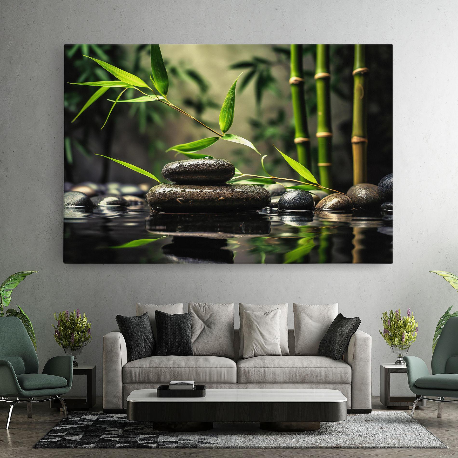 Tablou Canvas Bamboo Plant Water mockup 7
