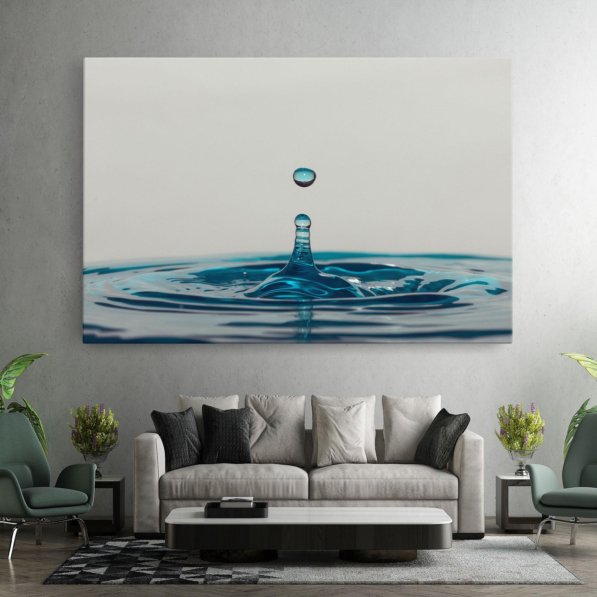 Tablou Canvas Blue Water Drop mockup 7