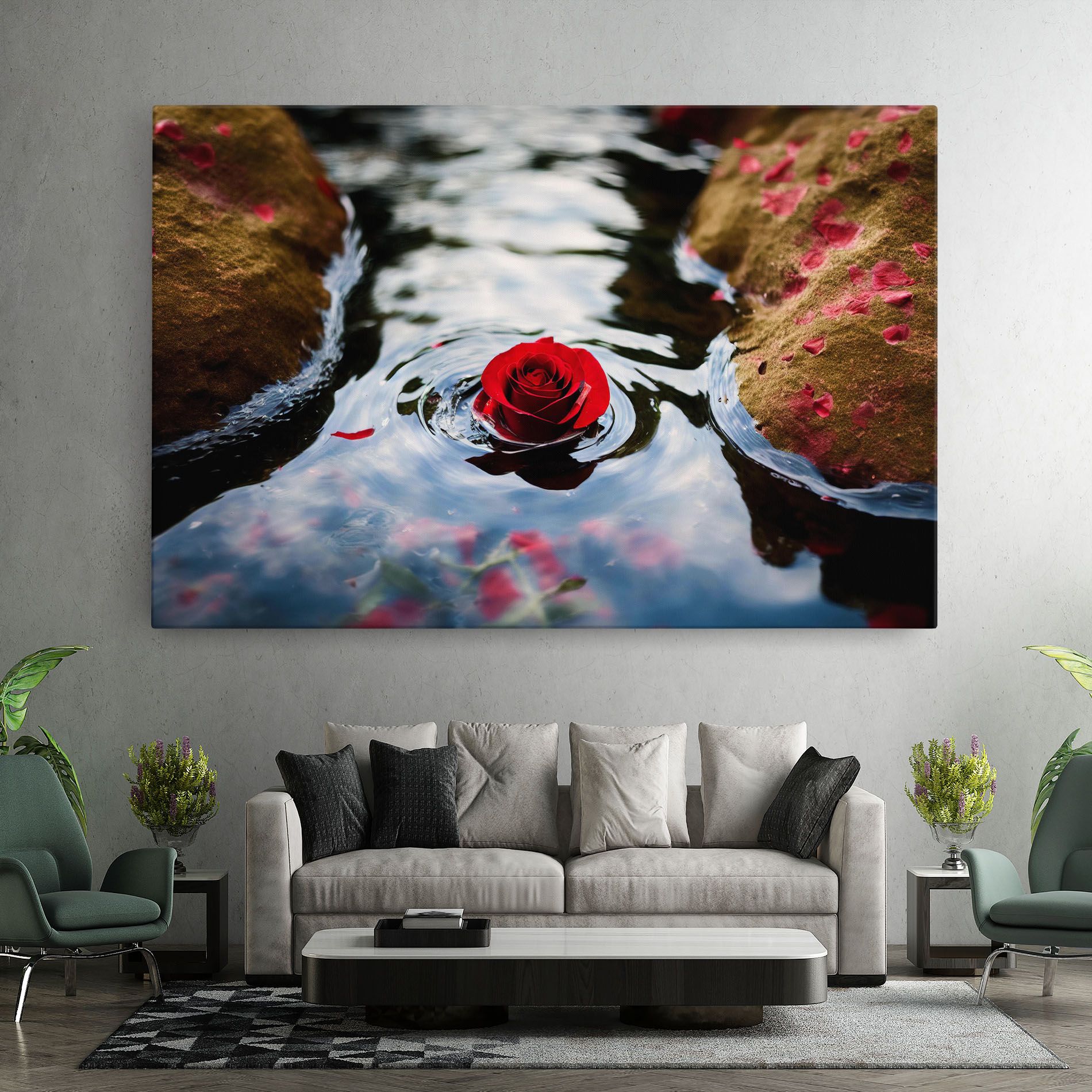 Floating Water Rose mockup 7