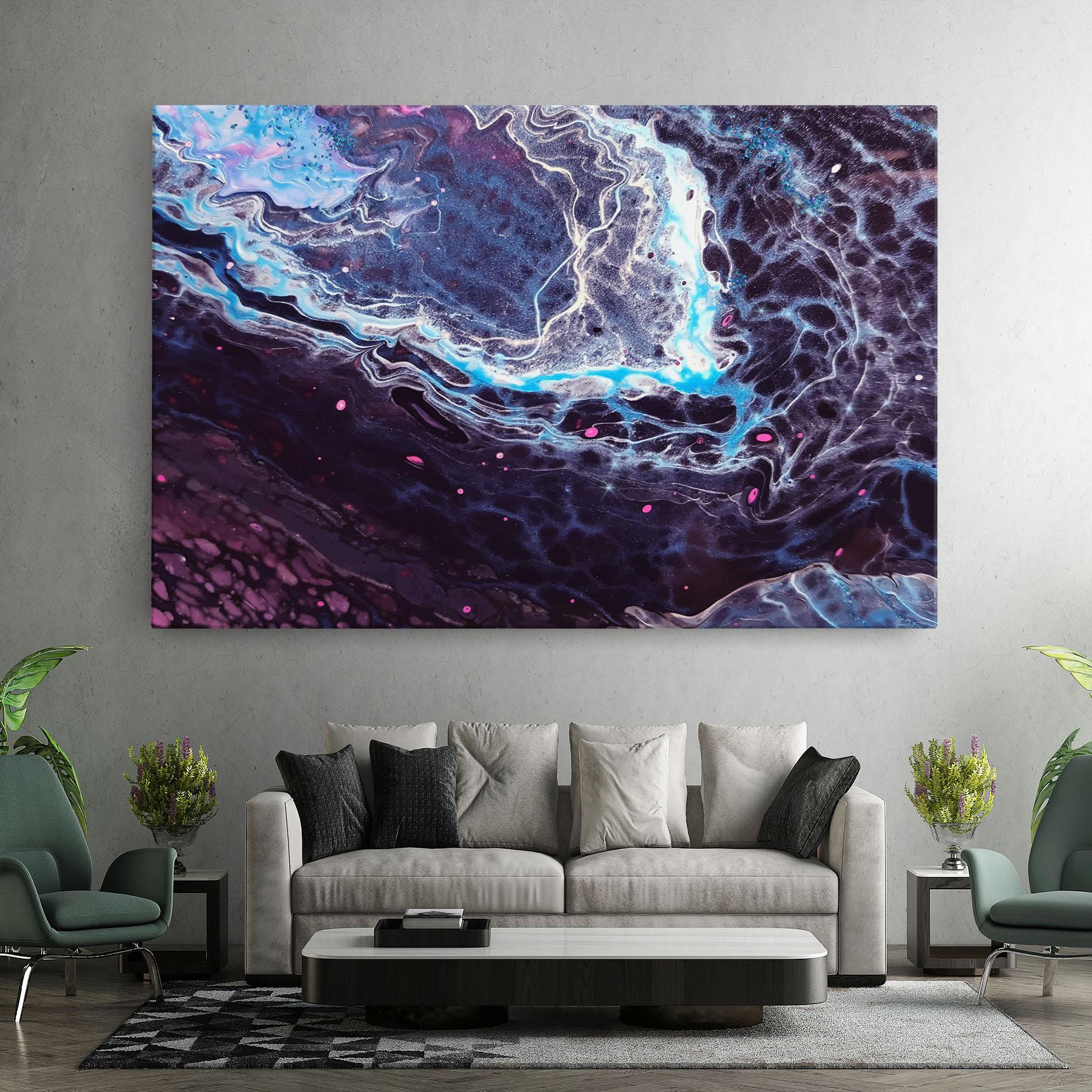 Tablou Canvas Purple Blue Water mockup 7