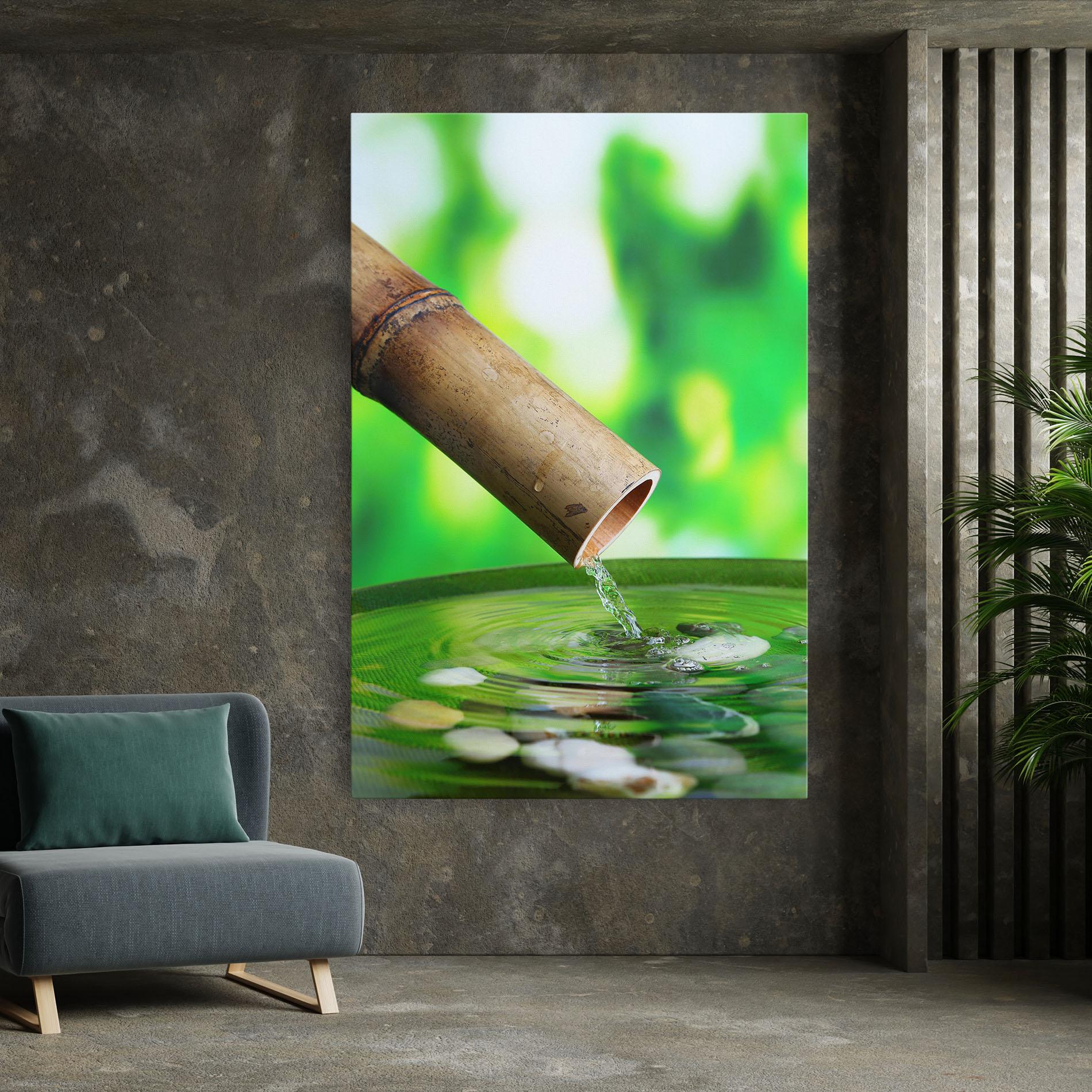 Tablou Canvas Bamboo Fountain mockup 7