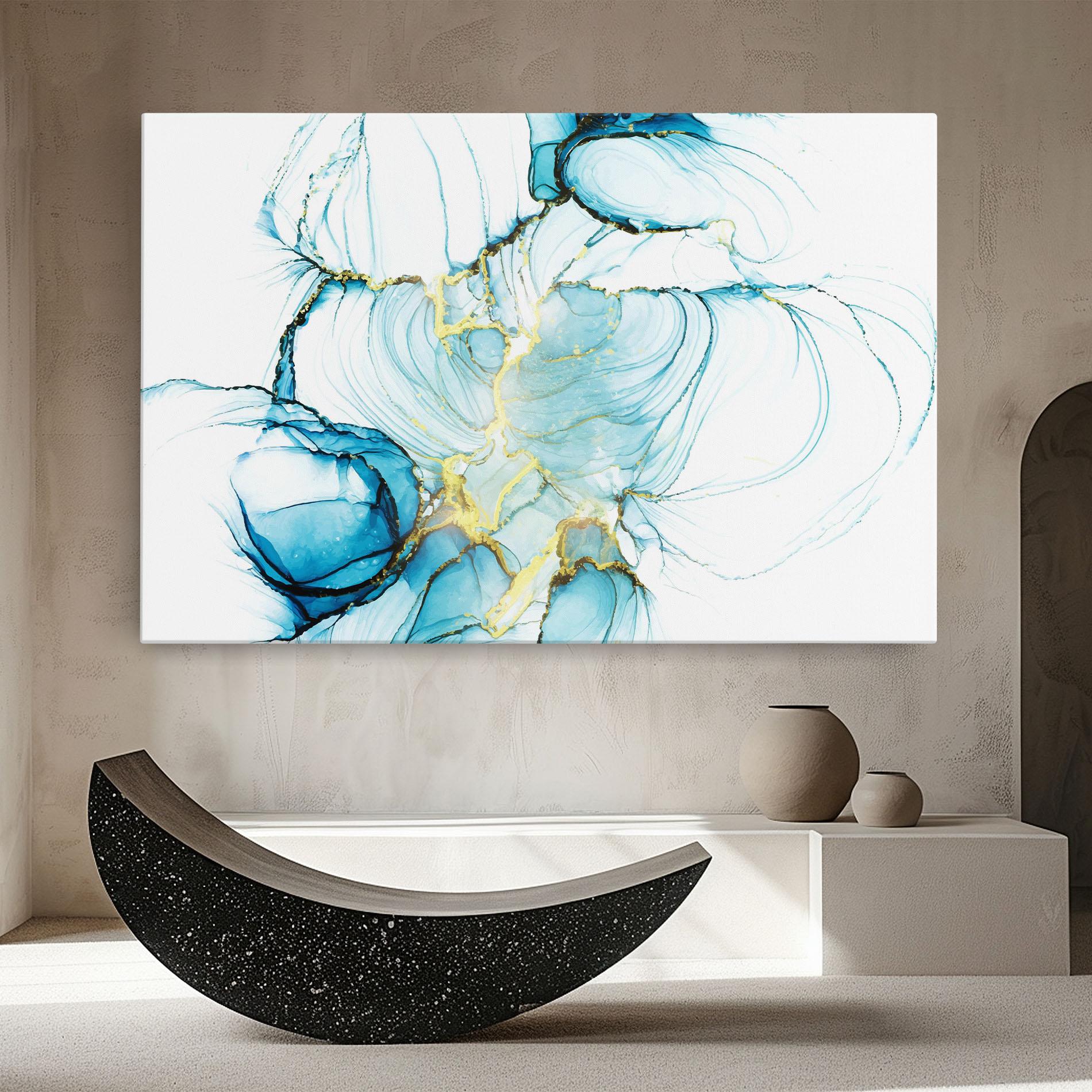 Tablou Canvas Artistic Gold Blue mockup 8