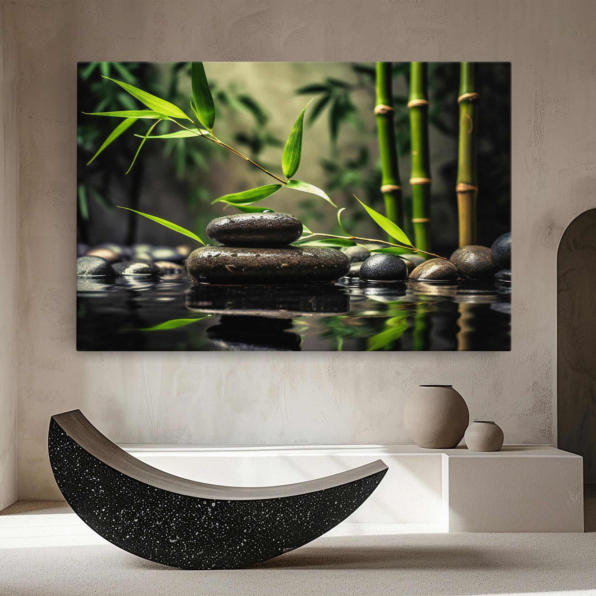 Tablou Canvas Bamboo Plant Water mockup 8