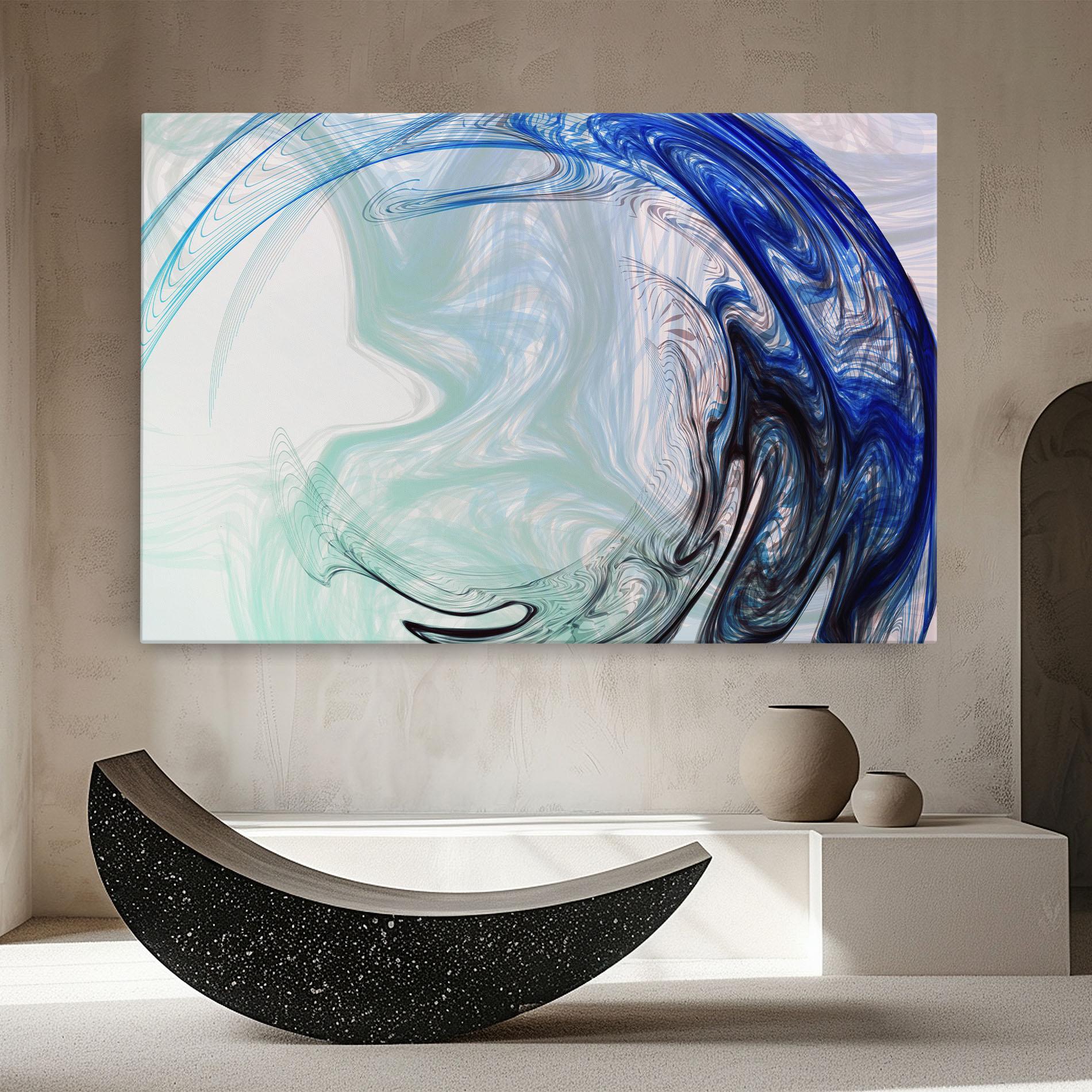 Tablou Canvas Blue Black Art mockup 8