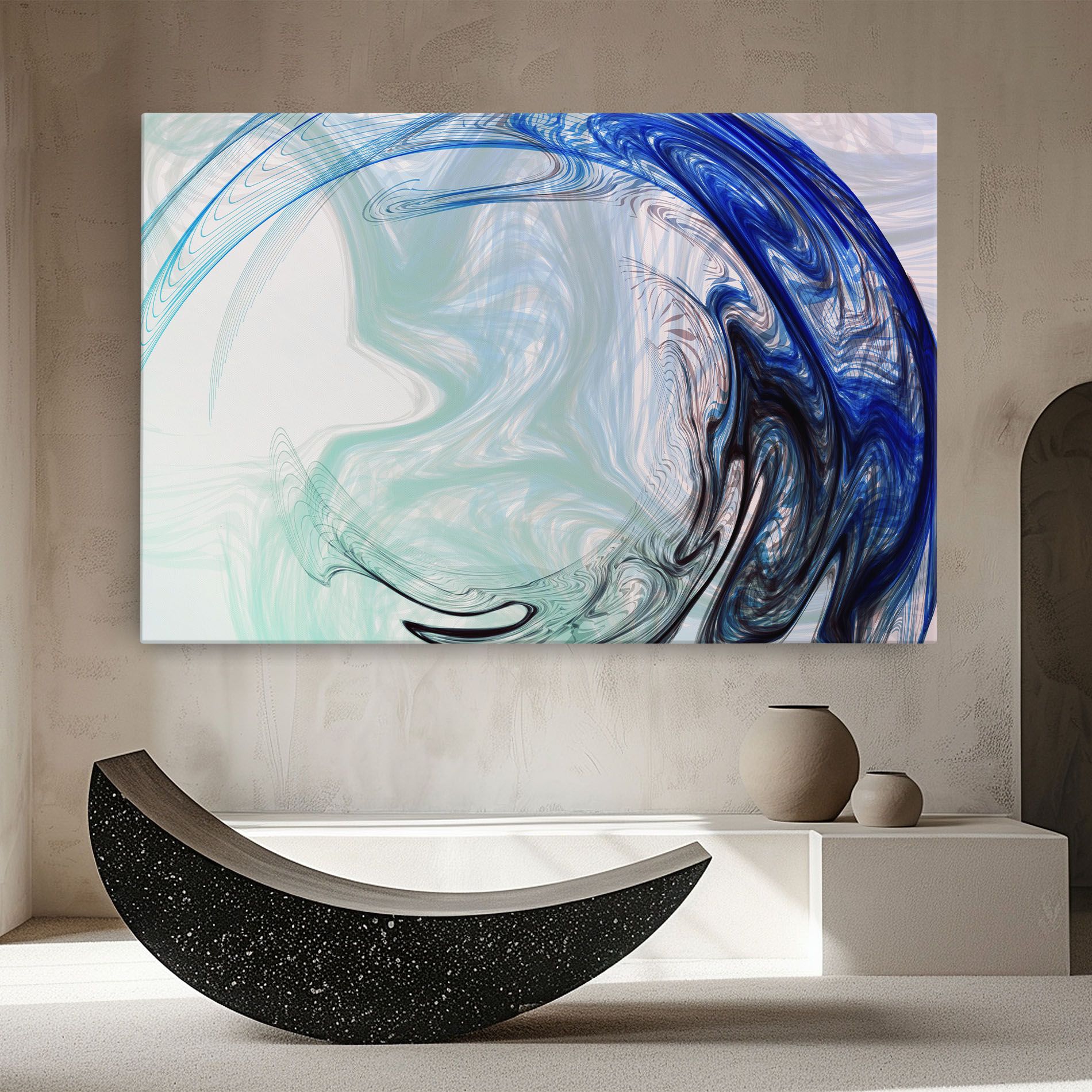 Blue Black Art mockup 8