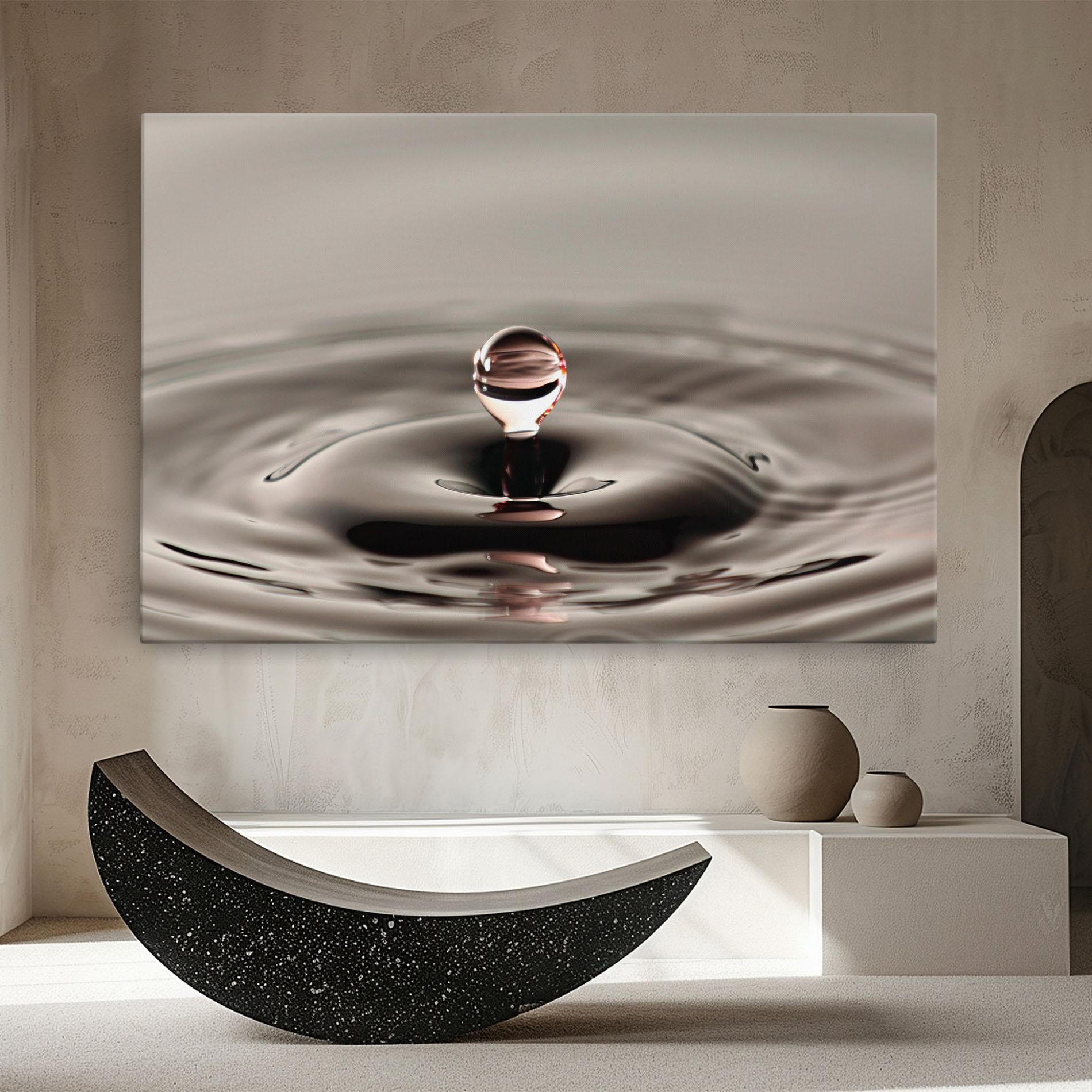 Tablou Canvas Close Red Water Drop mockup 8