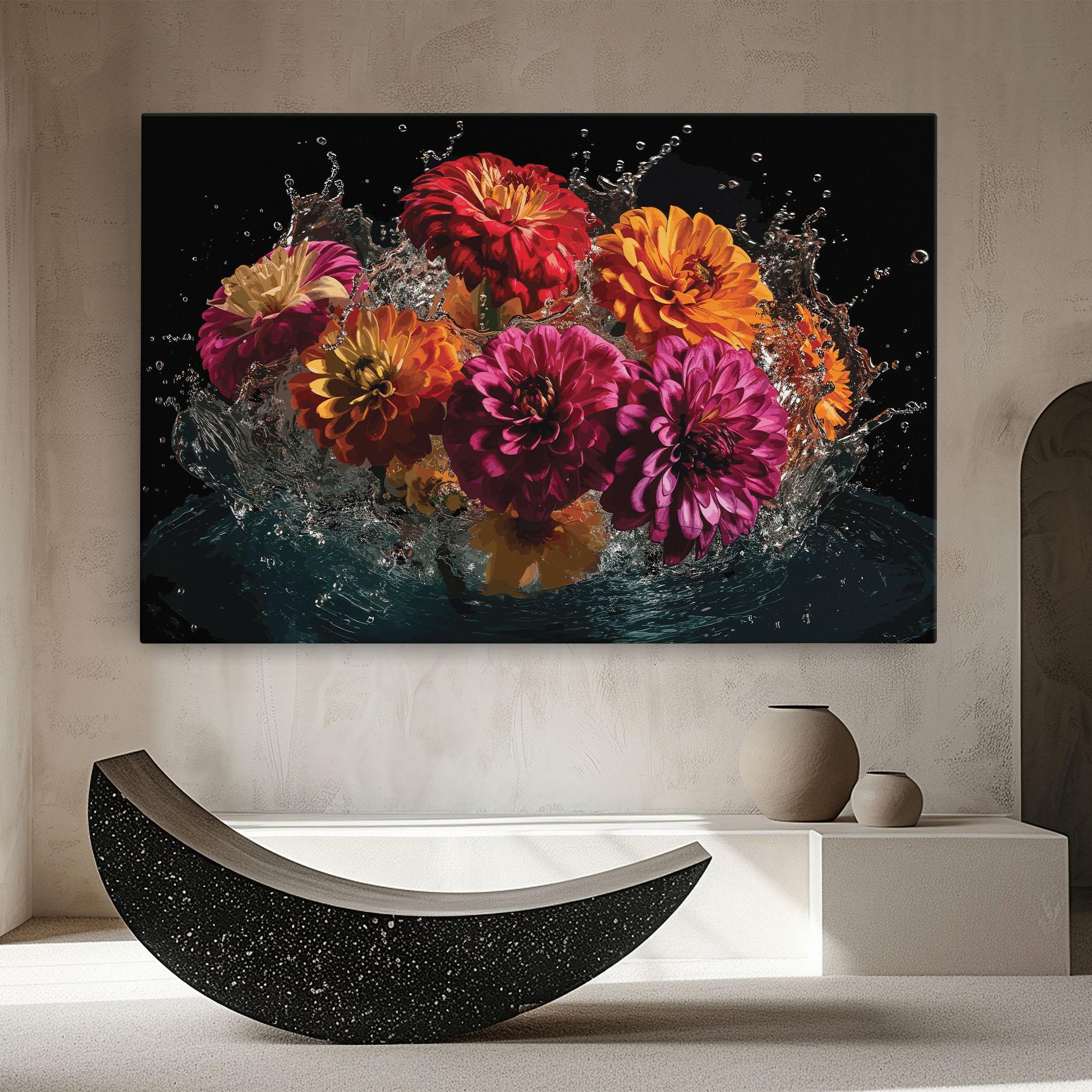 Tablou Canvas Flower Water Splash mockup 8