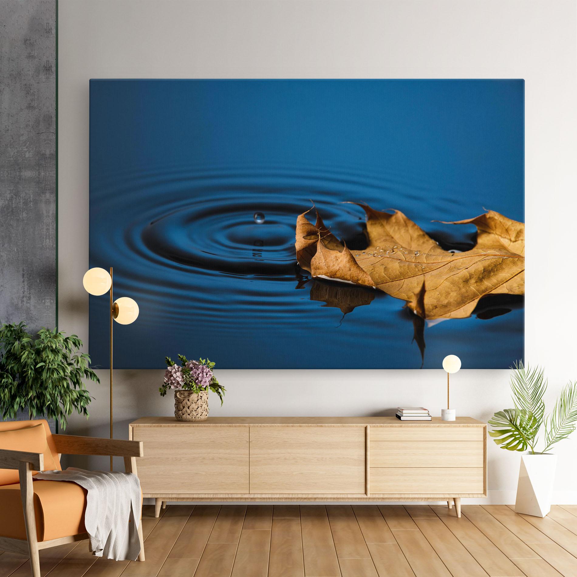 Tablou Canvas Autumn Leaf Water mockup 9