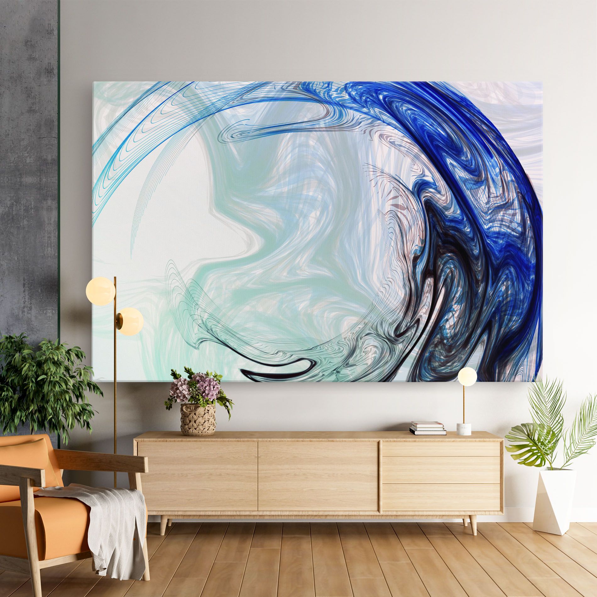 Blue Black Art mockup 9