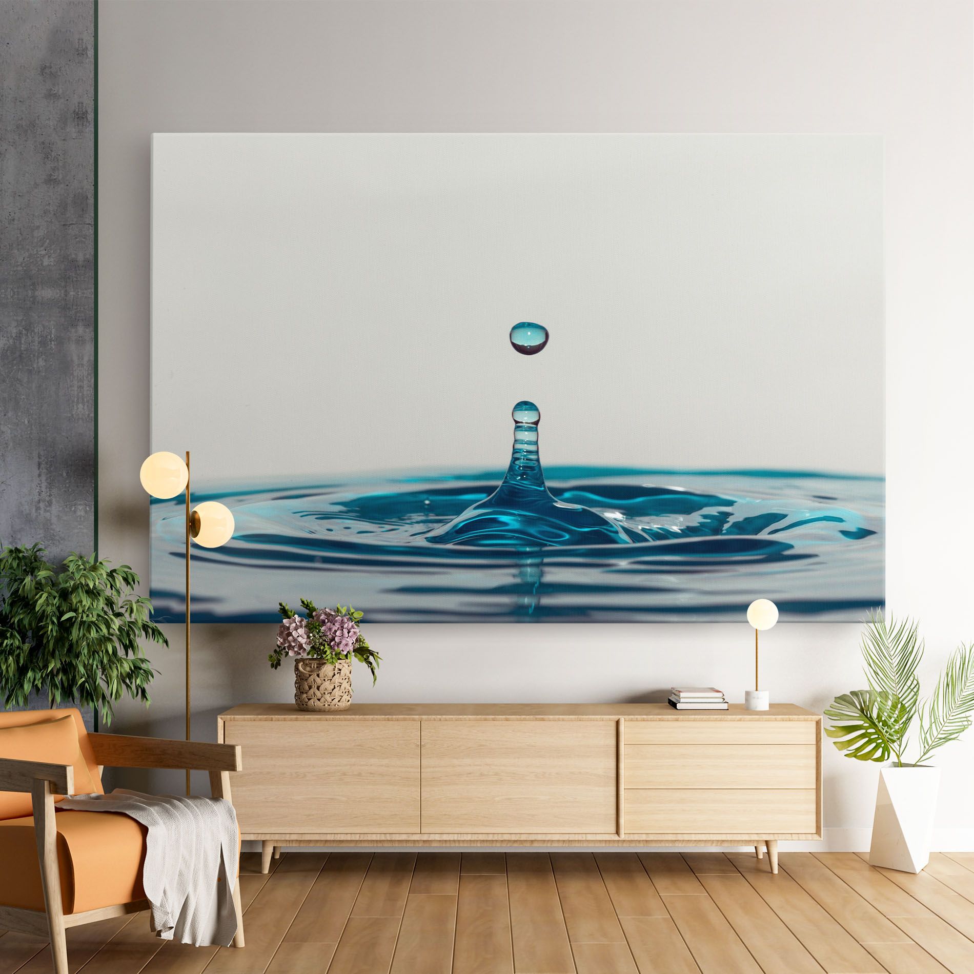 Blue Water Drop mockup 9