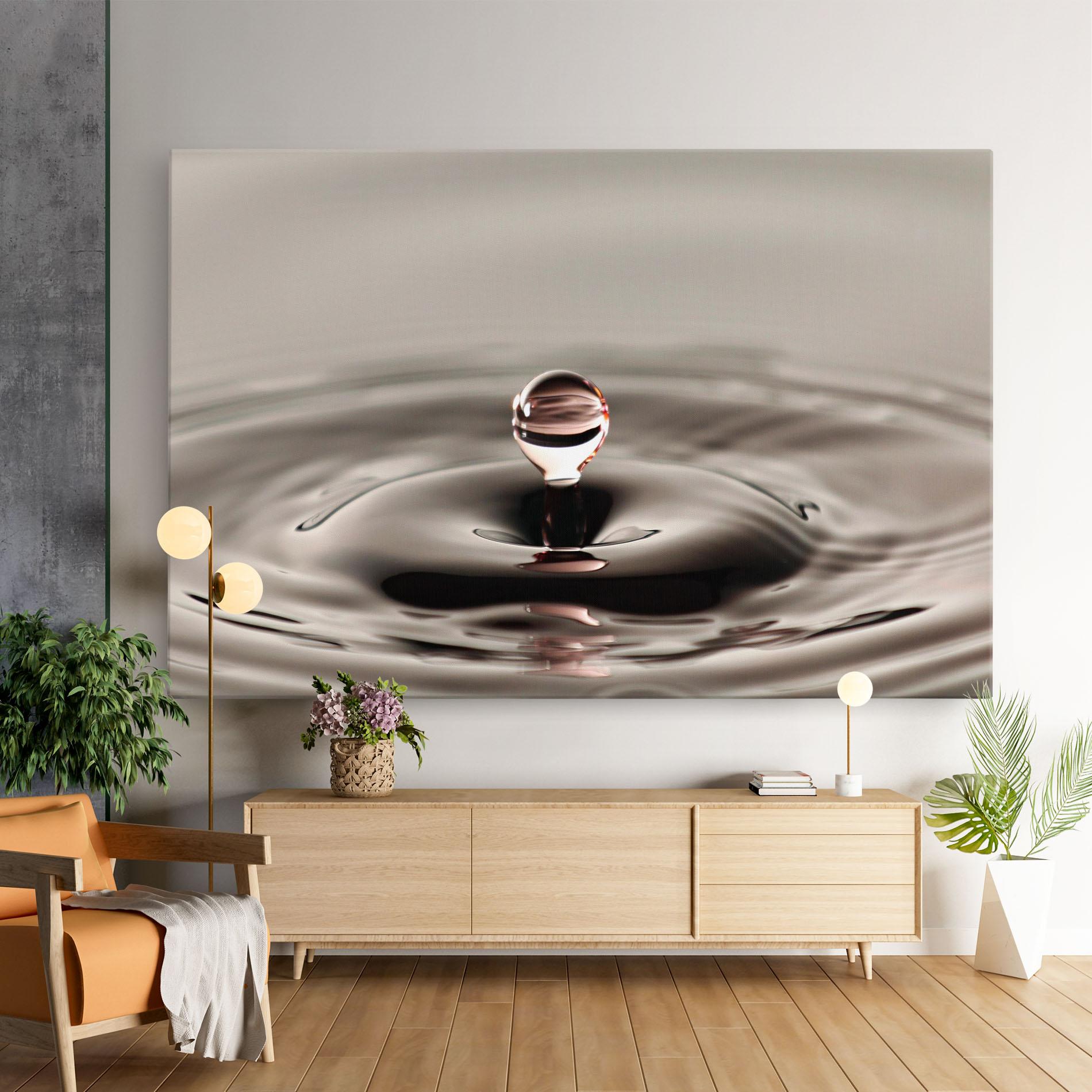 Tablou Canvas Close Red Water Drop mockup 9