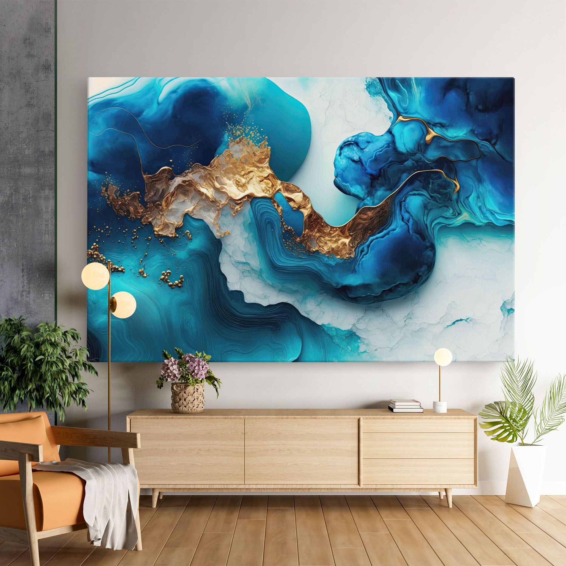 Gold Blue Art Wave mockup 9