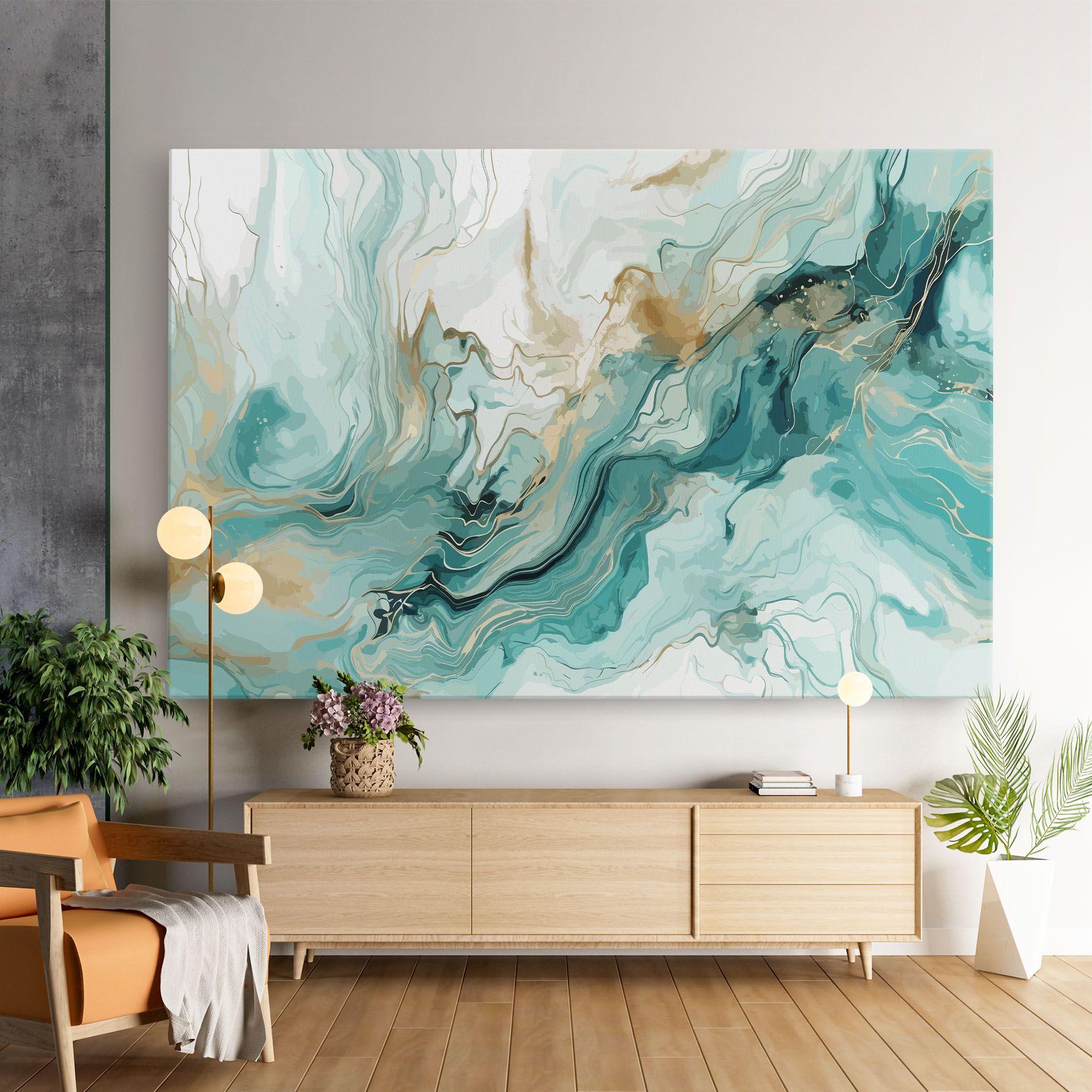 Green Gold Water mockup 9