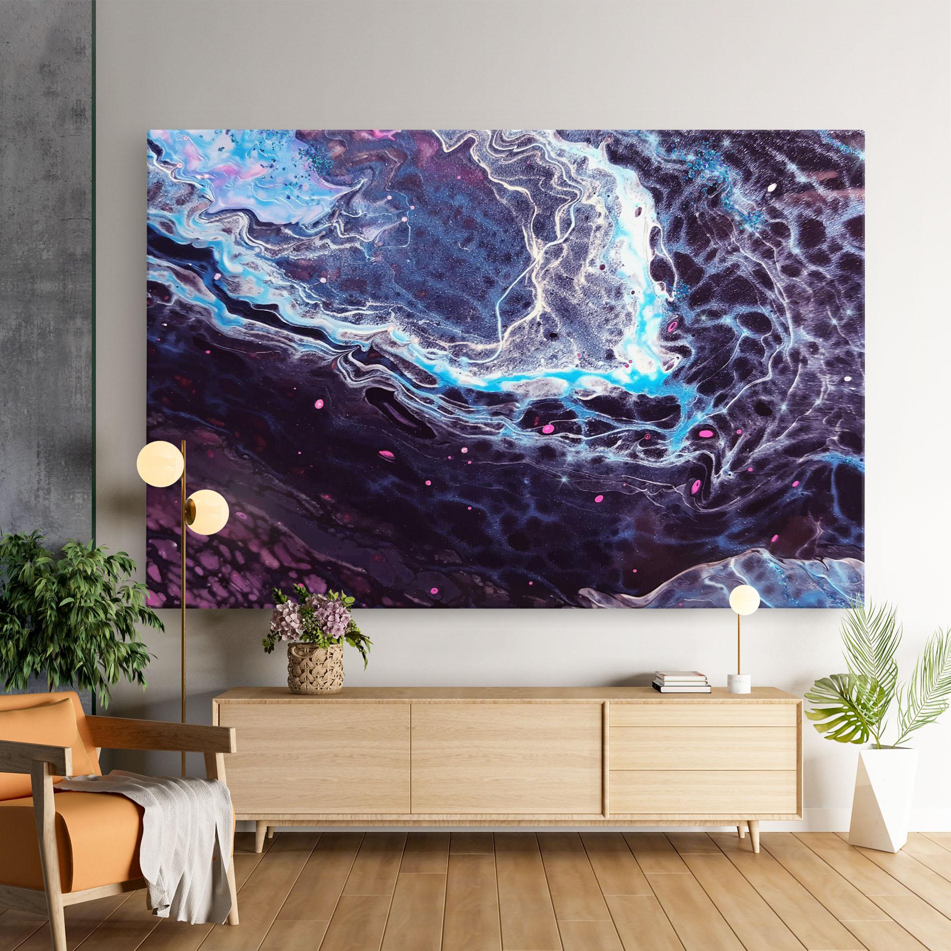 Tablou Canvas Purple Blue Water mockup 9