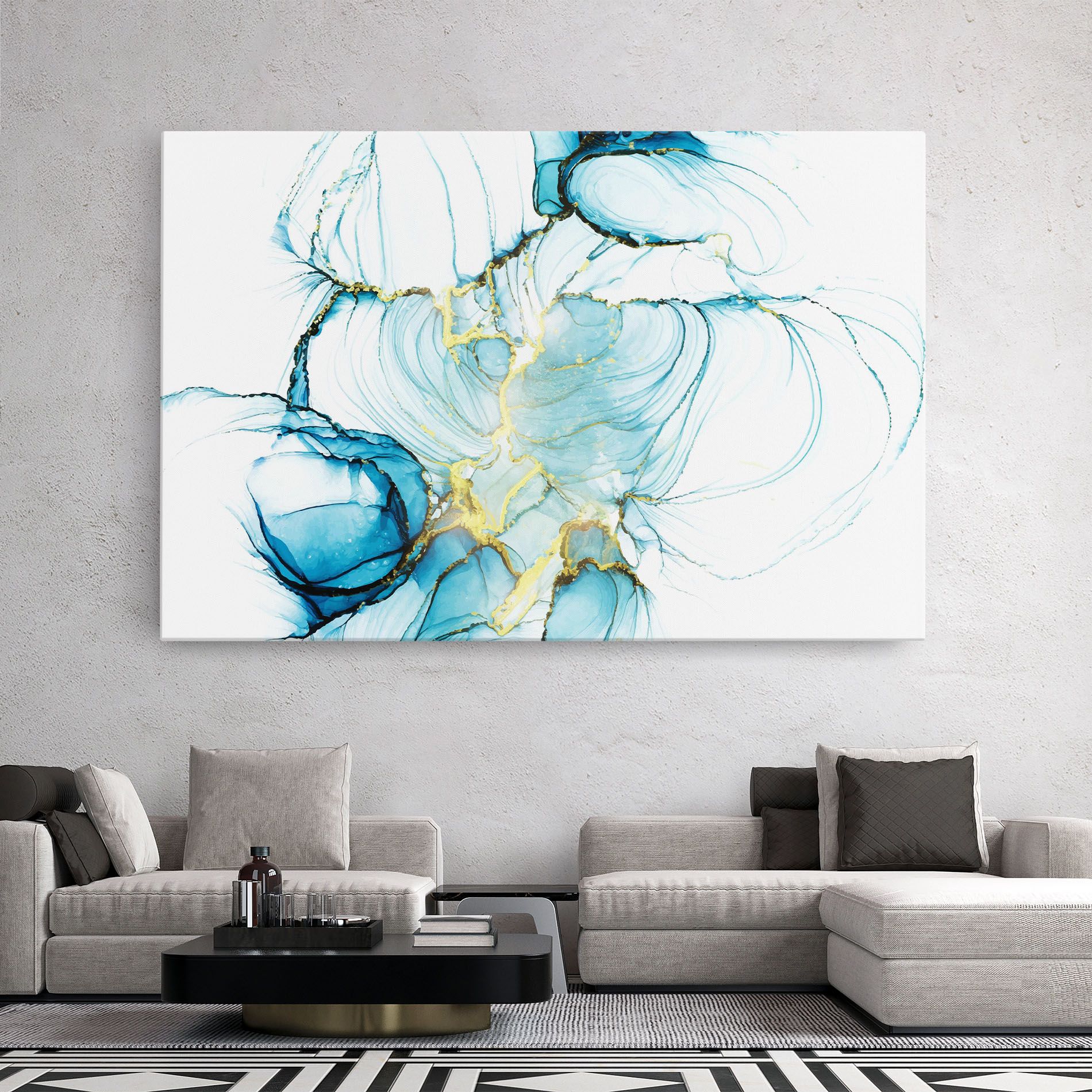 Artistic Gold Blue mockup 2